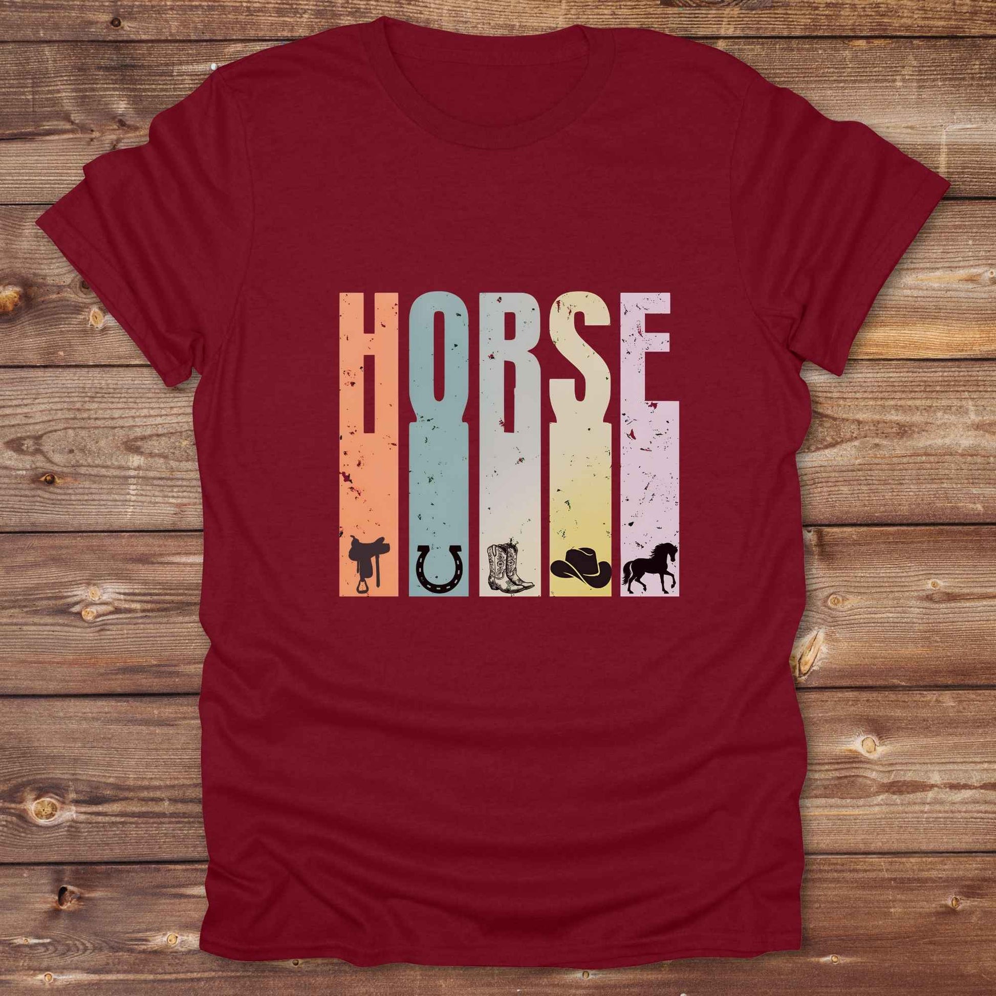 Fun western t-shirt for horse lovers and cowgirls. Western cowgirl graphic tee with horse design. Cowboy humor t-shirt for rodeo and country lovers. Horse lover funny t-shirt with western theme. Country style horse graphic tee for cowboys and cowgirls. Retro style funny western shirt for equestrians. Cute and funny country shirt with horse print. Southern cowgirl funny quote shirt for horse lovers. List of Things I Want. REtro horse typography tee.