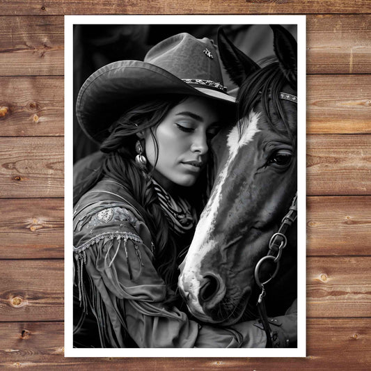 Cowgirl with her horse