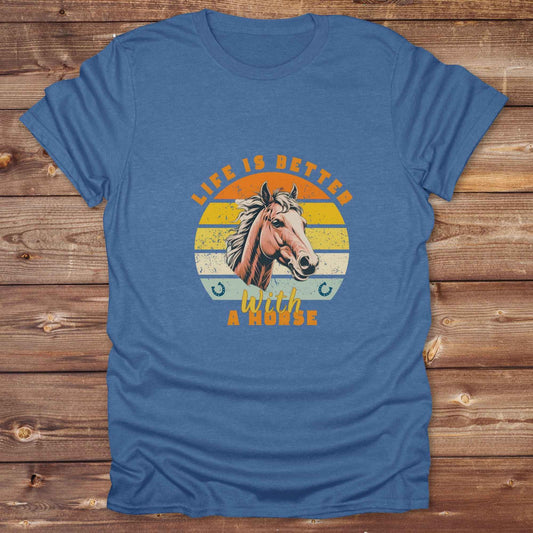 Fun western t-shirt for horse lovers and cowgirls. Western cowgirl graphic tee with horse design. Cowboy humor t-shirt for rodeo and country lovers. Horse lover funny t-shirt with western theme. Country style horse graphic tee for cowboys and cowgirls. Retro style funny western shirt for equestrians. Cute and funny country shirt with horse print. Southern cowgirl funny quote shirt for horse lovers. List of Things I Want. Life is better with a horse.