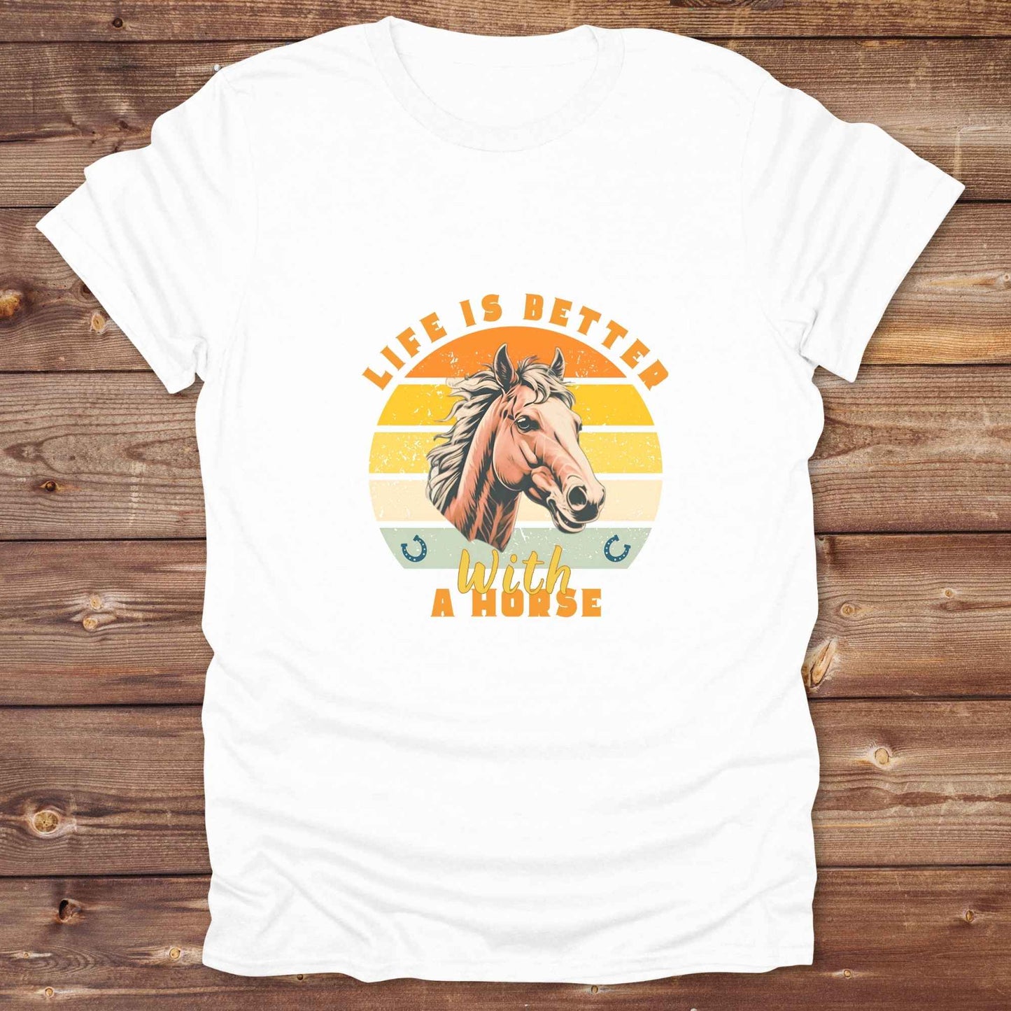 Fun western t-shirt for horse lovers and cowgirls. Western cowgirl graphic tee with horse design. Cowboy humor t-shirt for rodeo and country lovers. Horse lover funny t-shirt with western theme. Country style horse graphic tee for cowboys and cowgirls. Retro style funny western shirt for equestrians. Cute and funny country shirt with horse print. Southern cowgirl funny quote shirt for horse lovers. List of Things I Want. Life is better with a horse.