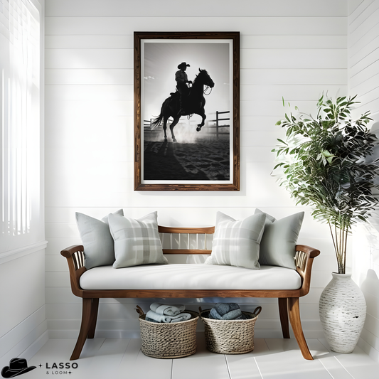 Rearing Horse Silhouette Print