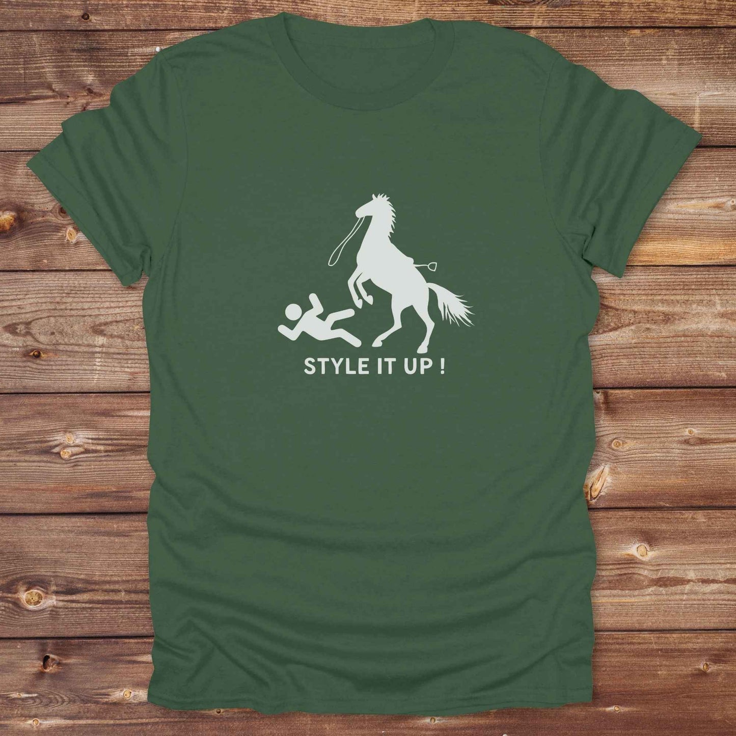 military green Fun western t-shirt for horse lovers and cowgirls. Western cowgirl graphic tee with horse design. Cowboy humor t-shirt for rodeo and country lovers. Horse lover funny t-shirt with western theme. Country style horse graphic tee for cowboys and cowgirls. Retro style funny western shirt for equestrians. Cute and funny country shirt with horse print. Southern cowgirl funny quote shirt for horse lovers. List of Things I Want. Style it Out