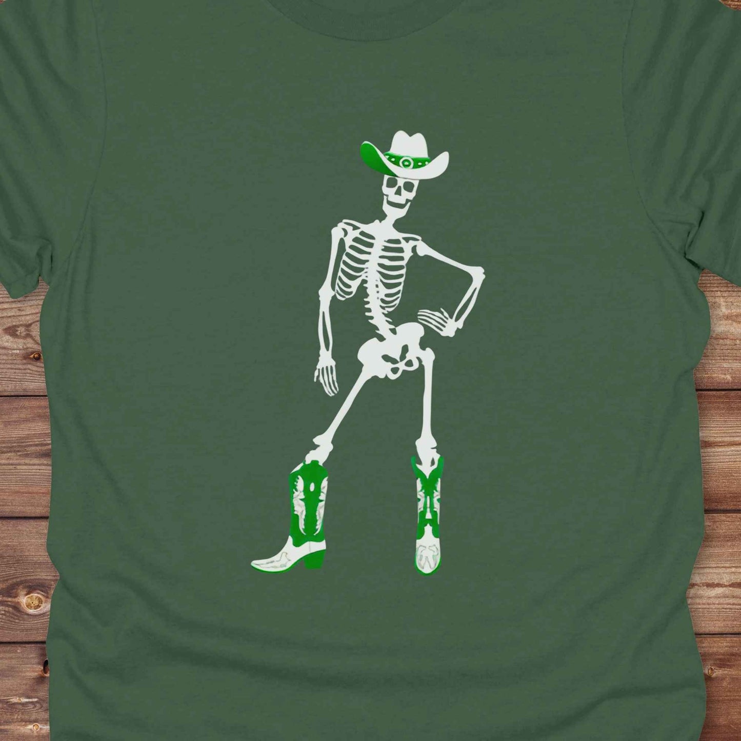 Cowgirl Skeleton T-Shirt is your ultimate spooky-season western tee — perfect for cowgirls, rodeo lovers, and horse fans who want to stand out. Featuring a bold white skeleton in cowboy boots and hat, it’s got that wild west attitude with Halloween sass. For gifting a country girl or dressing for a western Halloween, this tee turns heads and boots up sales. Great for cowgirl birthdays, rodeo fans, and those with spooky southern charm.