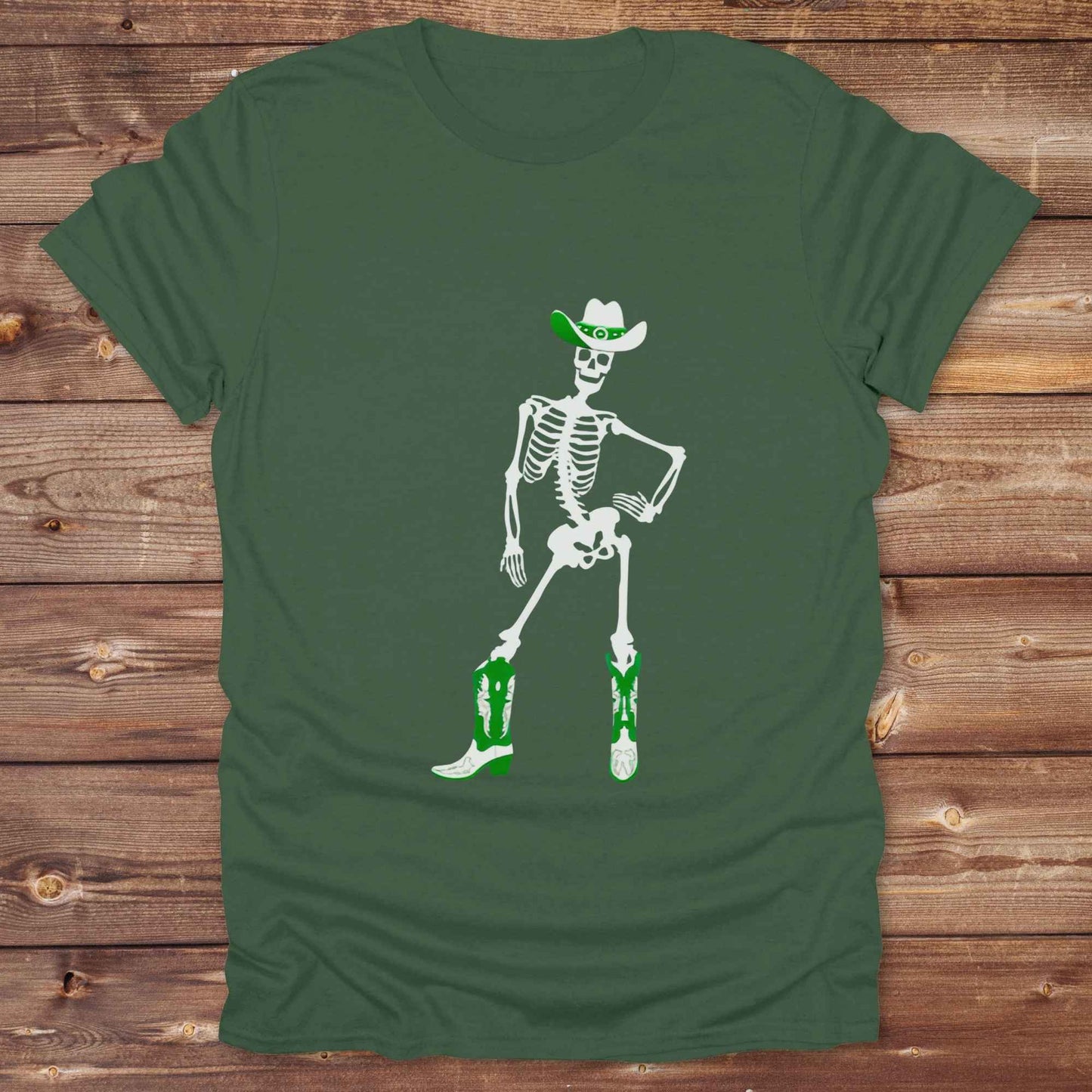Cowgirl Skeleton T-Shirt is your ultimate spooky-season western tee — perfect for cowgirls, rodeo lovers, and horse fans who want to stand out. Featuring a bold white skeleton in cowboy boots and hat, it’s got that wild west attitude with Halloween sass. For gifting a country girl or dressing for a western Halloween, this tee turns heads and boots up sales. Great for cowgirl birthdays, rodeo fans, and those with spooky southern charm.