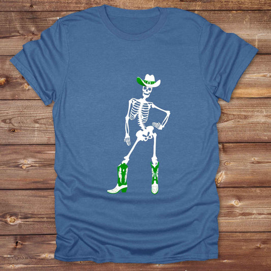 Cowgirl Skeleton T-Shirt is your ultimate spooky-season western tee — perfect for cowgirls, rodeo lovers, and horse fans who want to stand out. Featuring a bold white skeleton in cowboy boots and hat, it’s got that wild west attitude with Halloween sass. For gifting a country girl or dressing for a western Halloween, this tee turns heads and boots up sales. Great for cowgirl birthdays, rodeo fans, and those with spooky southern charm.