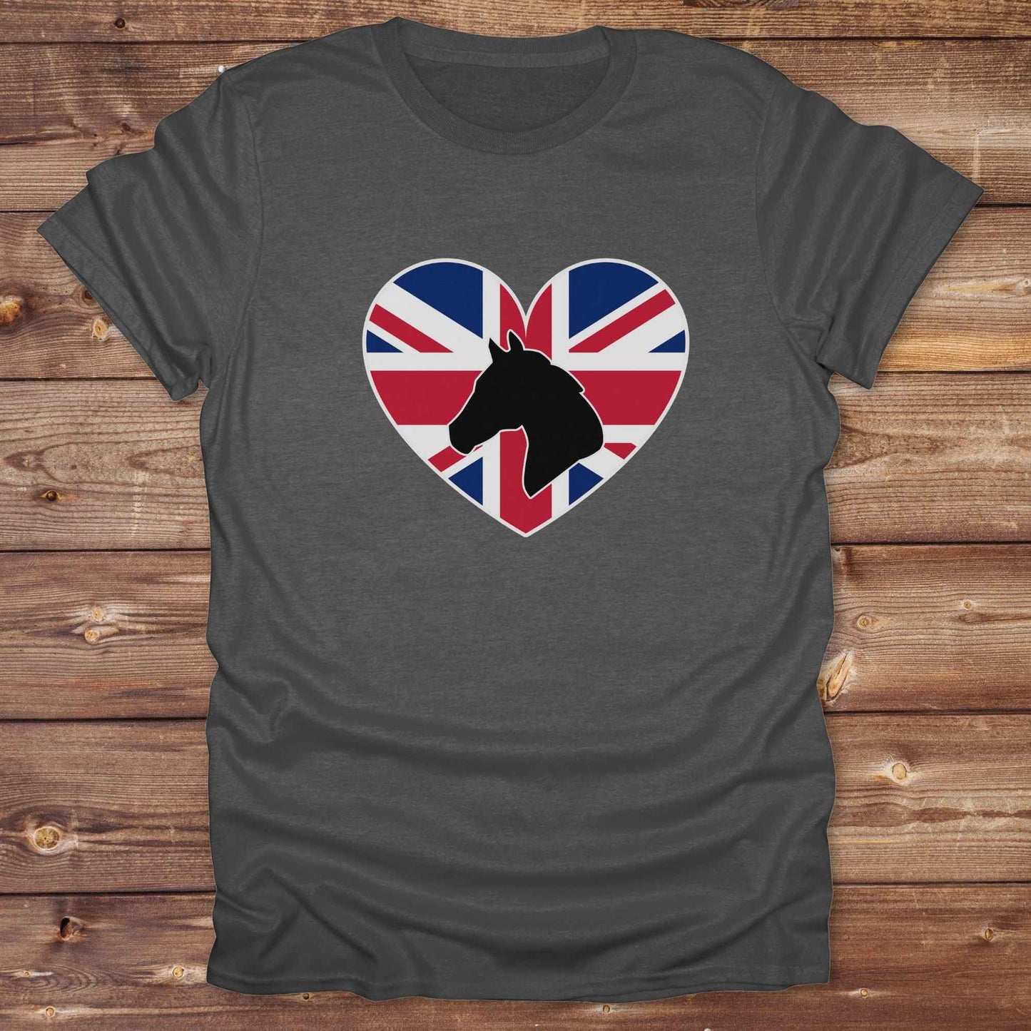 Celebrate your love for horses and the UK countryside with our Horse Love UK T-Shirt, designed for western lifestyle lovers, cowgirls, and equestrian fans alike. Featuring a bold horse silhouette and a heart-shaped Union Jack, this tee is perfect for British horse riders who enjoy rustic country charm and humor. Ideal for rodeos, barn days, birthdays, or casual wear, it blends patriotic pride with western flair. Allday comfort whether you're at the stables or out.