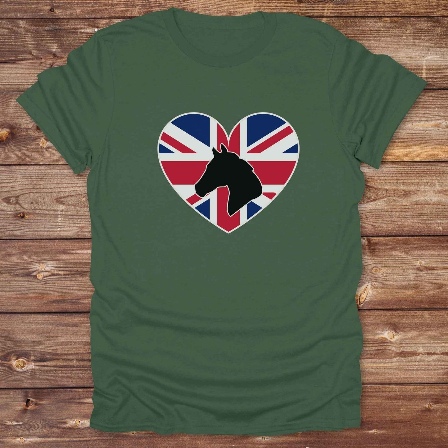 Celebrate your love for horses and the UK countryside with our Horse Love UK T-Shirt, designed for western lifestyle lovers, cowgirls, and equestrian fans alike. Featuring a bold horse silhouette and a heart-shaped Union Jack, this tee is perfect for British horse riders who enjoy rustic country charm and humor. Ideal for rodeos, barn days, birthdays, or casual wear, it blends patriotic pride with western flair. Allday comfort whether you're at the stables or out.
