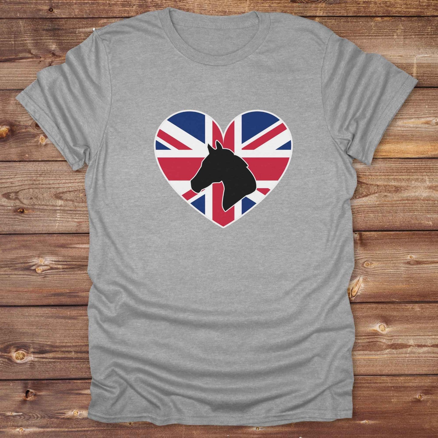 Celebrate your love for horses and the UK countryside with our Horse Love UK T-Shirt, designed for western lifestyle lovers, cowgirls, and equestrian fans alike. Featuring a bold horse silhouette and a heart-shaped Union Jack, this tee is perfect for British horse riders who enjoy rustic country charm and humor. Ideal for rodeos, barn days, birthdays, or casual wear, it blends patriotic pride with western flair. Allday comfort whether you're at the stables or out.