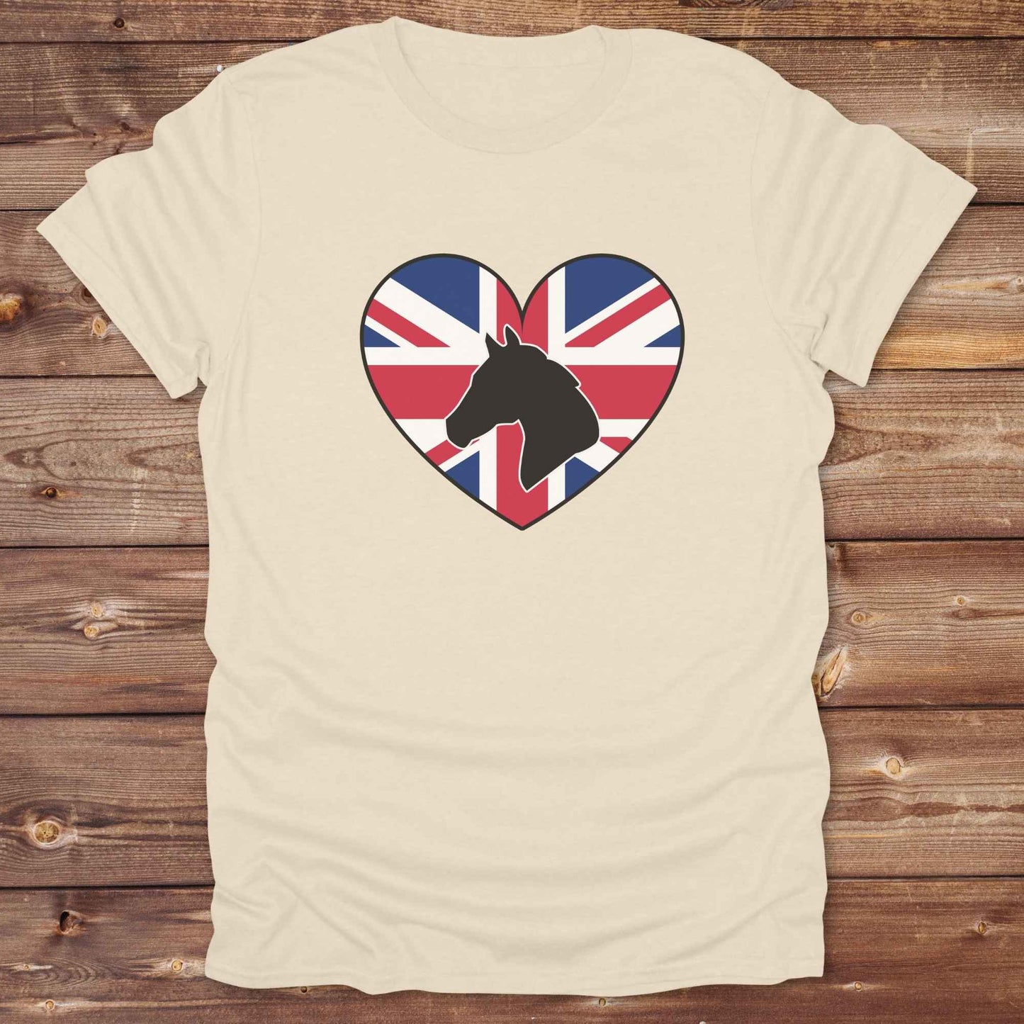 Celebrate your love for horses and the UK countryside with our Horse Love UK T-Shirt, designed for western lifestyle lovers, cowgirls, and equestrian fans alike. Featuring a bold horse silhouette and a heart-shaped Union Jack, this tee is perfect for British horse riders who enjoy rustic country charm and humor. Ideal for rodeos, barn days, birthdays, or casual wear, it blends patriotic pride with western flair. Allday comfort whether you're at the stables or out.