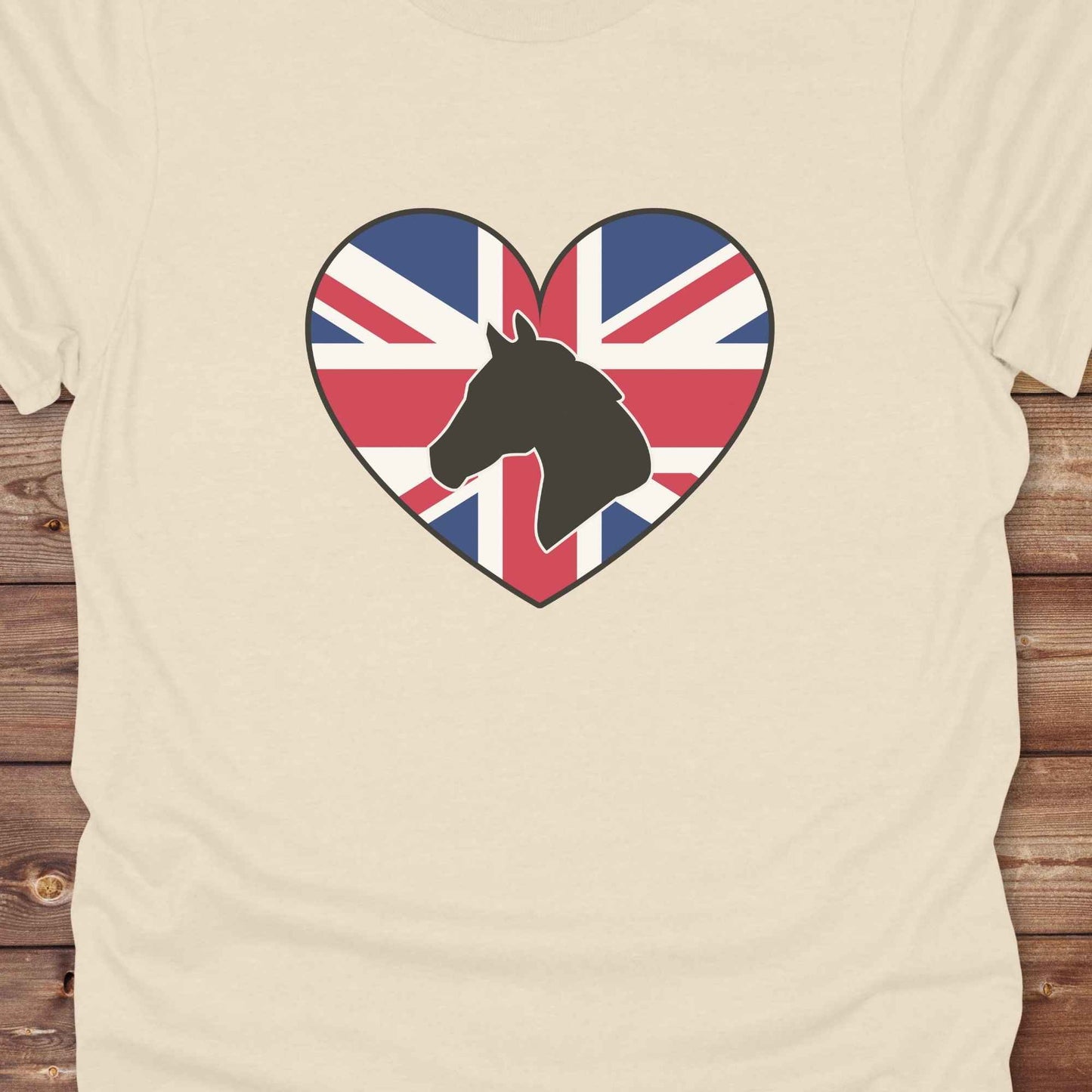 Celebrate your love for horses and the UK countryside with our Horse Love UK T-Shirt, designed for western lifestyle lovers, cowgirls, and equestrian fans alike. Featuring a bold horse silhouette and a heart-shaped Union Jack, this tee is perfect for British horse riders who enjoy rustic country charm and humor. Ideal for rodeos, barn days, birthdays, or casual wear, it blends patriotic pride with western flair. Allday comfort whether you're at the stables or out.