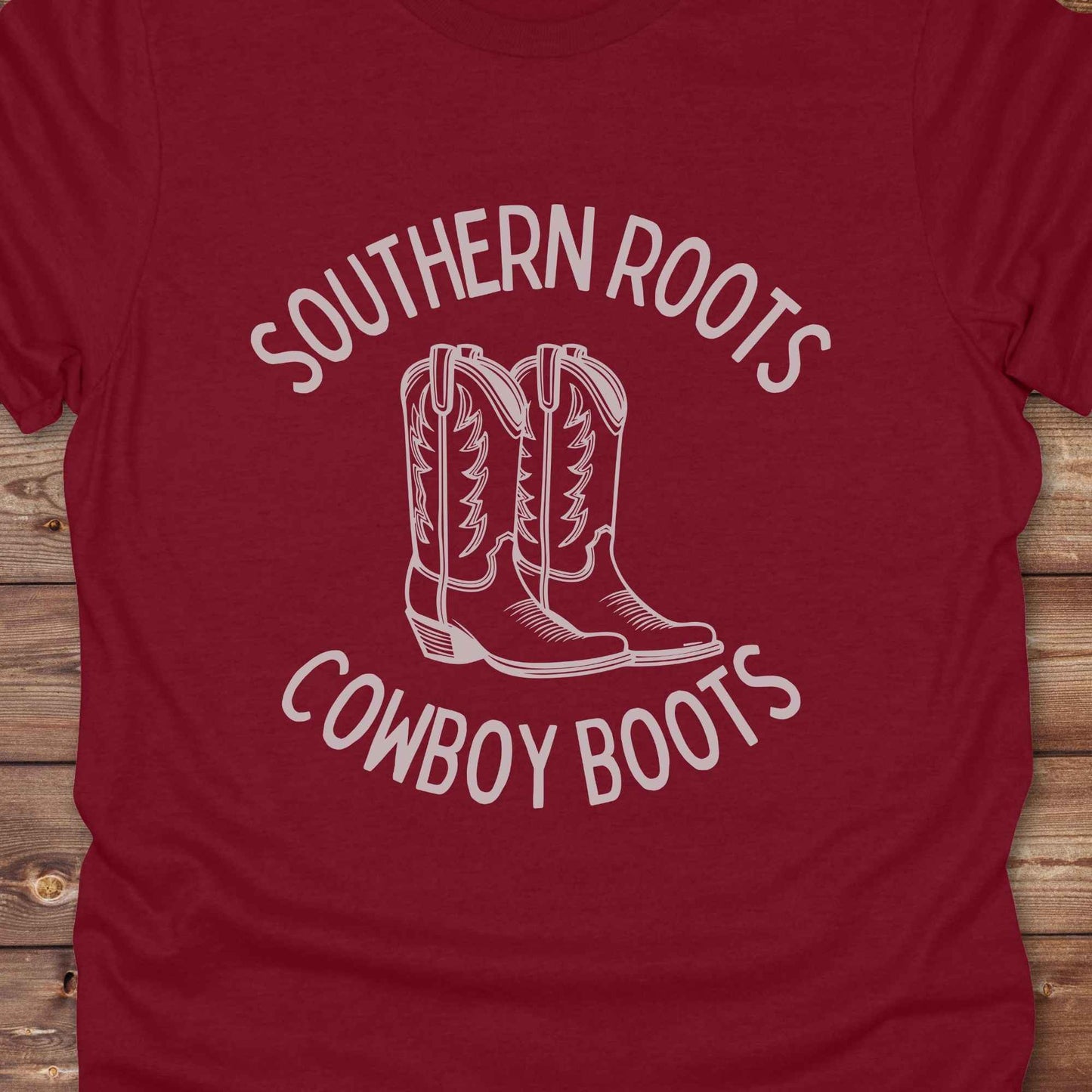 Celebrate your country soul with our “Southern Roots Cowboy Boots” graphic tee perfect for cowgirls, rodeo lovers, and anyone who lives for barn life and western fashion. Featuring bold western typography and iconic cowboy boots artwork, this shirt is a must have for horse lovers and southern style fans alike. Ideal for gifts, rodeo events, or everyday rustic living, it’s designed for comfort, style, and soul. Whether you're headed to the stables, the saloon, or Sunday brunch on the farm.