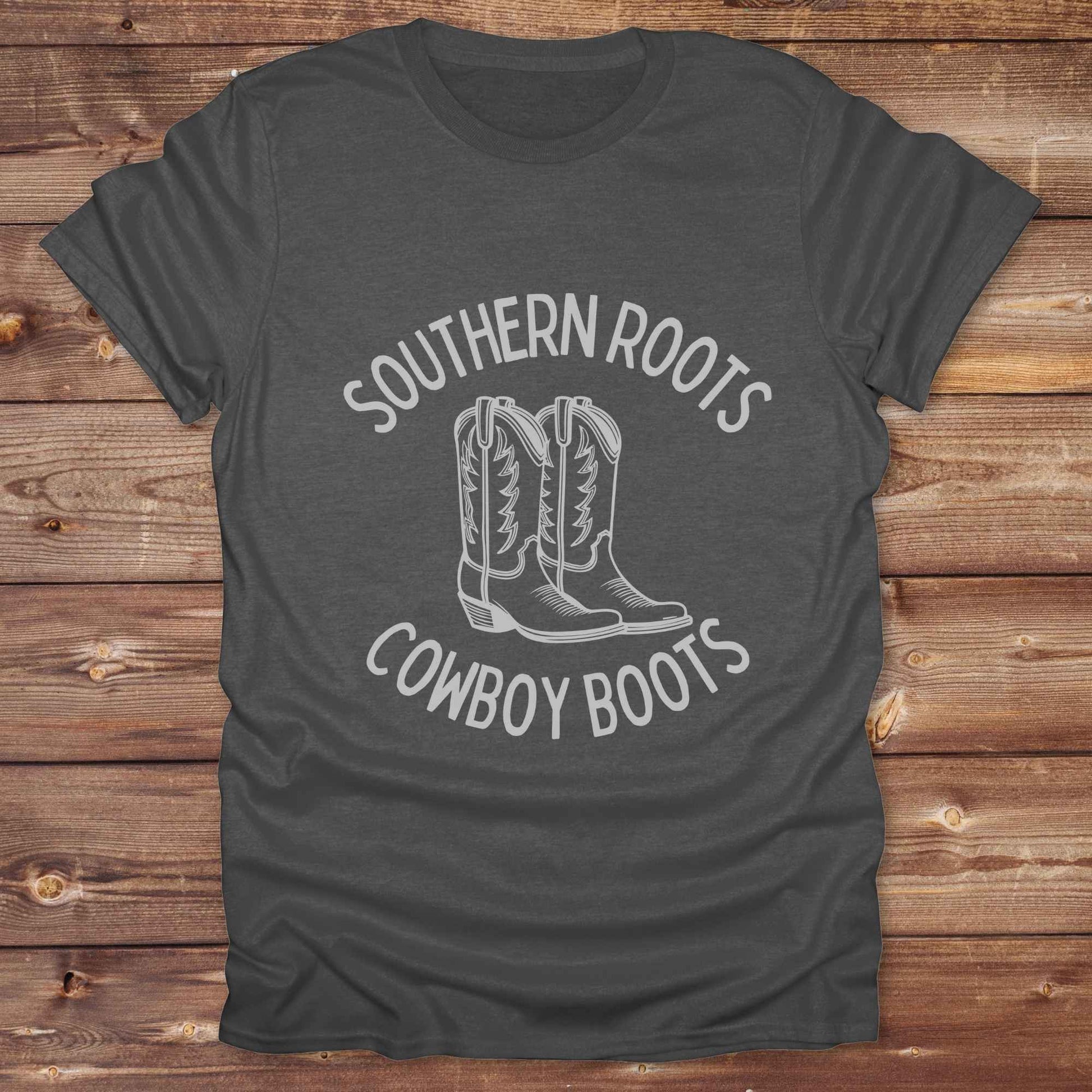 Celebrate your country soul with our “Southern Roots Cowboy Boots” graphic tee perfect for cowgirls, rodeo lovers, and anyone who lives for barn life and western fashion. Featuring bold western typography and iconic cowboy boots artwork, this shirt is a must have for horse lovers and southern style fans alike. Ideal for gifts, rodeo events, or everyday rustic living, it’s designed for comfort, style, and soul. Whether you're headed to the stables, the saloon, or Sunday brunch on the farm.