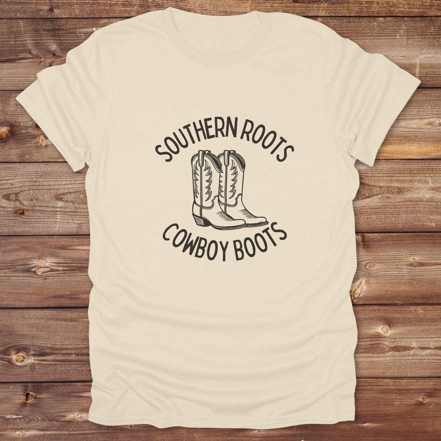 Celebrate your country soul with our “Southern Roots Cowboy Boots” graphic tee perfect for cowgirls, rodeo lovers, and anyone who lives for barn life and western fashion. Featuring bold western typography and iconic cowboy boots artwork, this shirt is a must have for horse lovers and southern style fans alike. Ideal for gifts, rodeo events, or everyday rustic living, it’s designed for comfort, style, and soul. Whether you're headed to the stables, the saloon, or Sunday brunch on the farm.