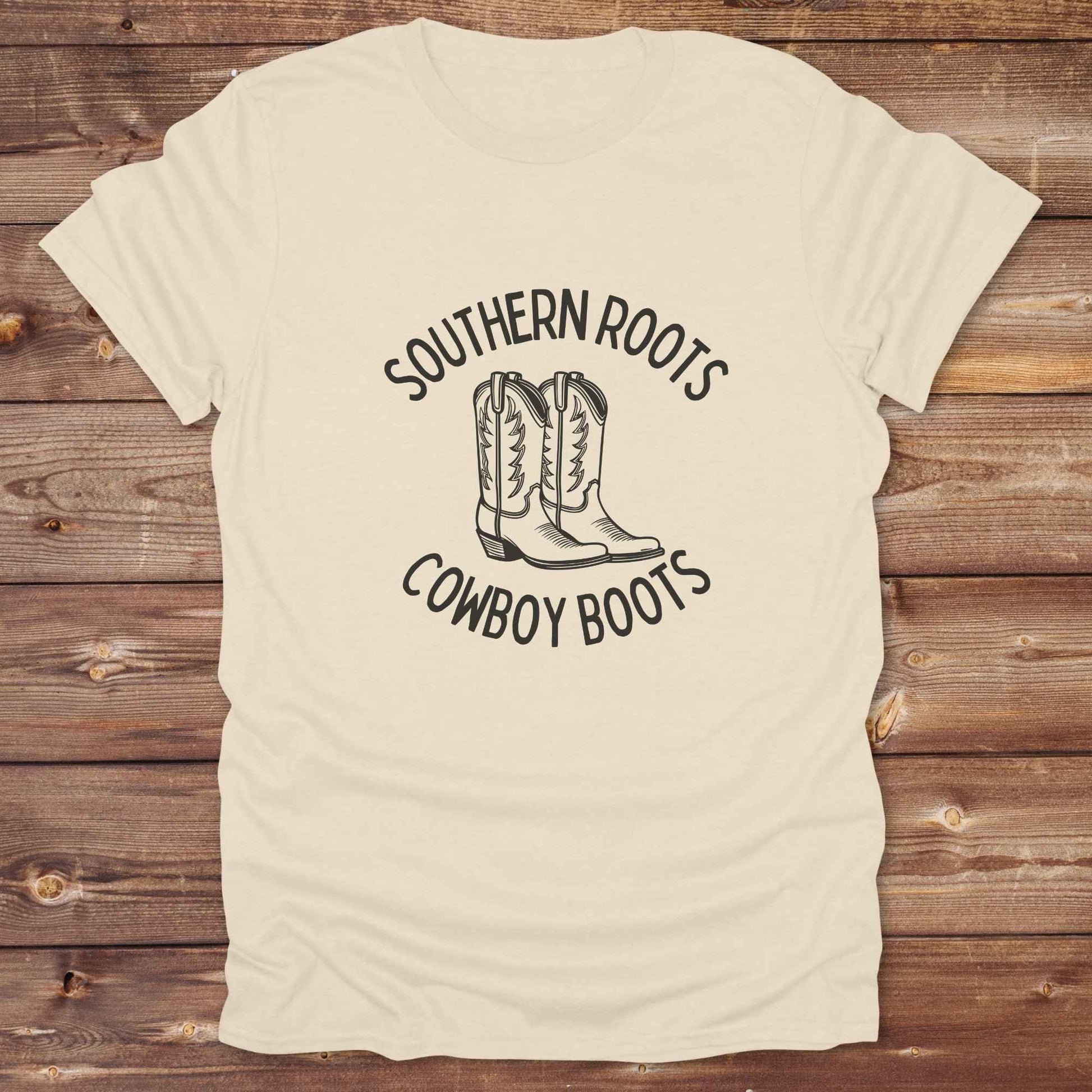 Celebrate your country soul with our “Southern Roots Cowboy Boots” graphic tee perfect for cowgirls, rodeo lovers, and anyone who lives for barn life and western fashion. Featuring bold western typography and iconic cowboy boots artwork, this shirt is a must have for horse lovers and southern style fans alike. Ideal for gifts, rodeo events, or everyday rustic living, it’s designed for comfort, style, and soul. Whether you're headed to the stables, the saloon, or Sunday brunch on the farm.