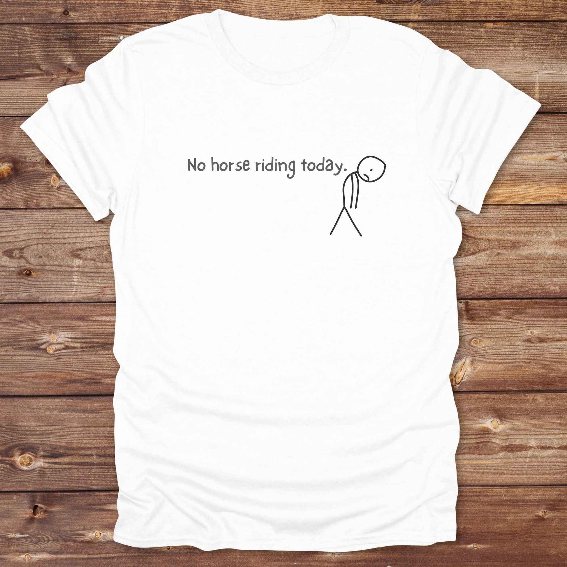 Fun western t-shirt for horse lovers and cowgirls. Western cowgirl graphic tee with horse design. Cowboy humor t-shirt for rodeo and country lovers. Horse lover funny t-shirt with western theme. Country style horse graphic tee for cowboys and cowgirls. Retro style funny western shirt for equestrians. Cute and funny country shirt with horse print. Southern cowgirl funny quote shirt for horse lovers. No horse riding today.