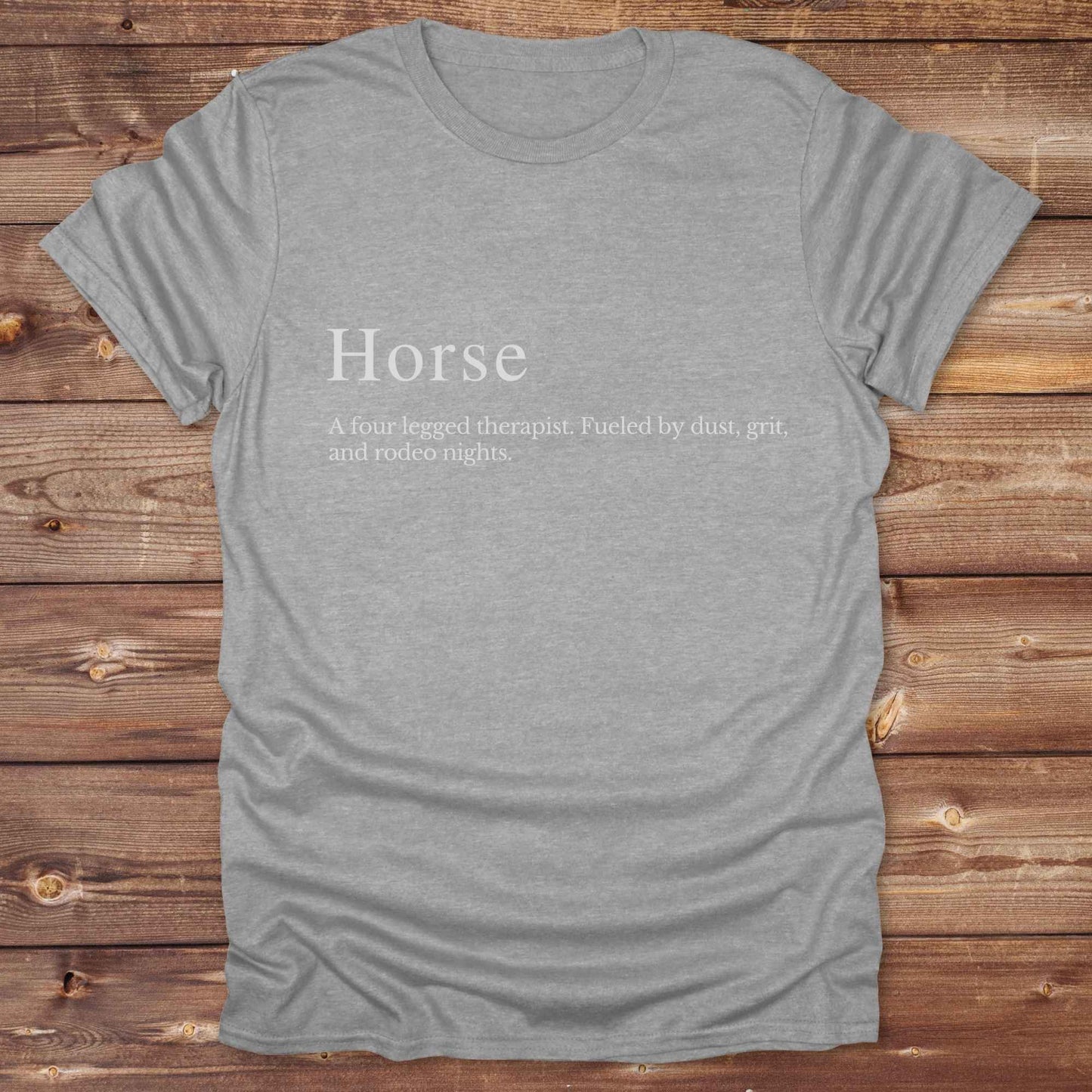 Sports grey t-shirt. Definition of a horse cowboy tshirt. Funny t-shirts, horse lover tee.