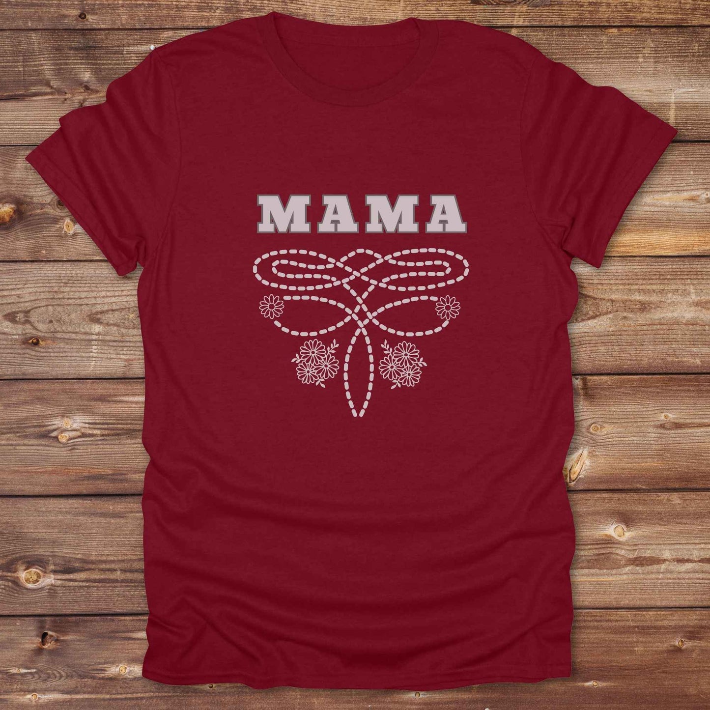 cardinal red Boot Stitch Mama T-Shirt, Cowgirl Shirt, Western Tee, Equine T-Shirts, Cowboy Graphic Tee