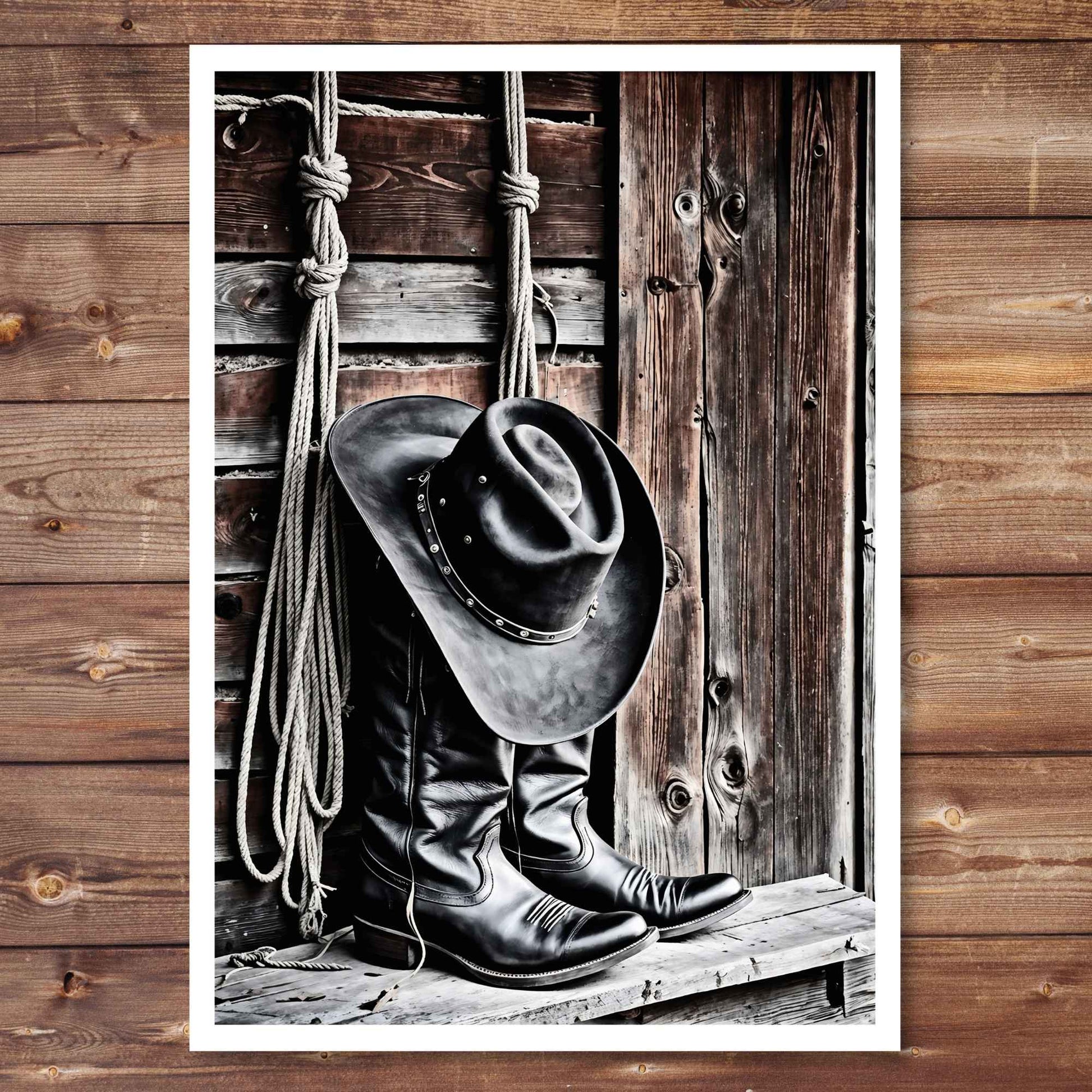 Cowboy hat and boots