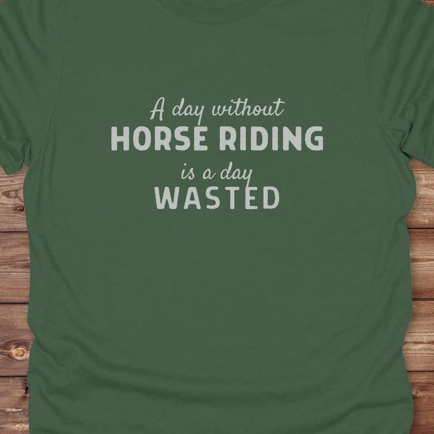 close up Western wear graphic tee for horse lovers with inspirational riding message