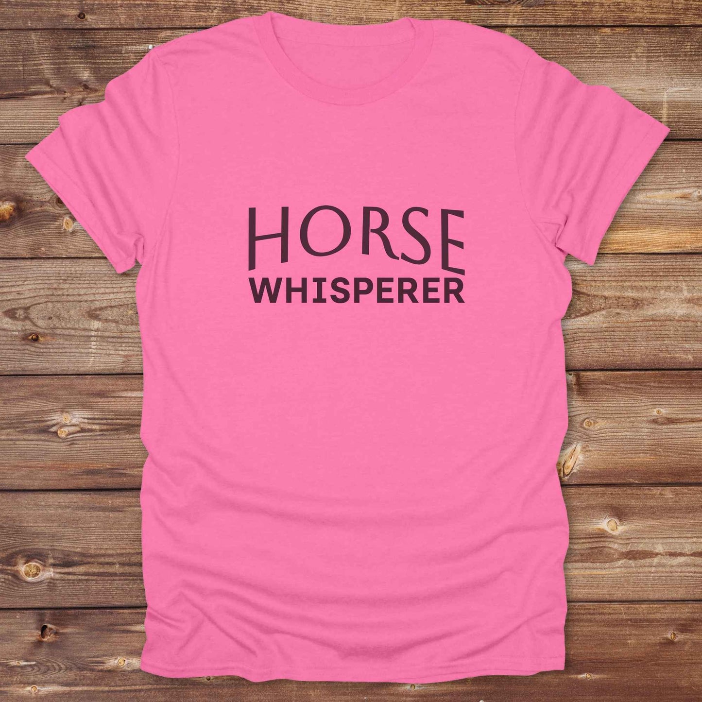 azalea pink Horse Whisperer T-Shirt, Horse Lover Tee, Western Style Cowgirl Shirt, Equine Riding T-Shirt