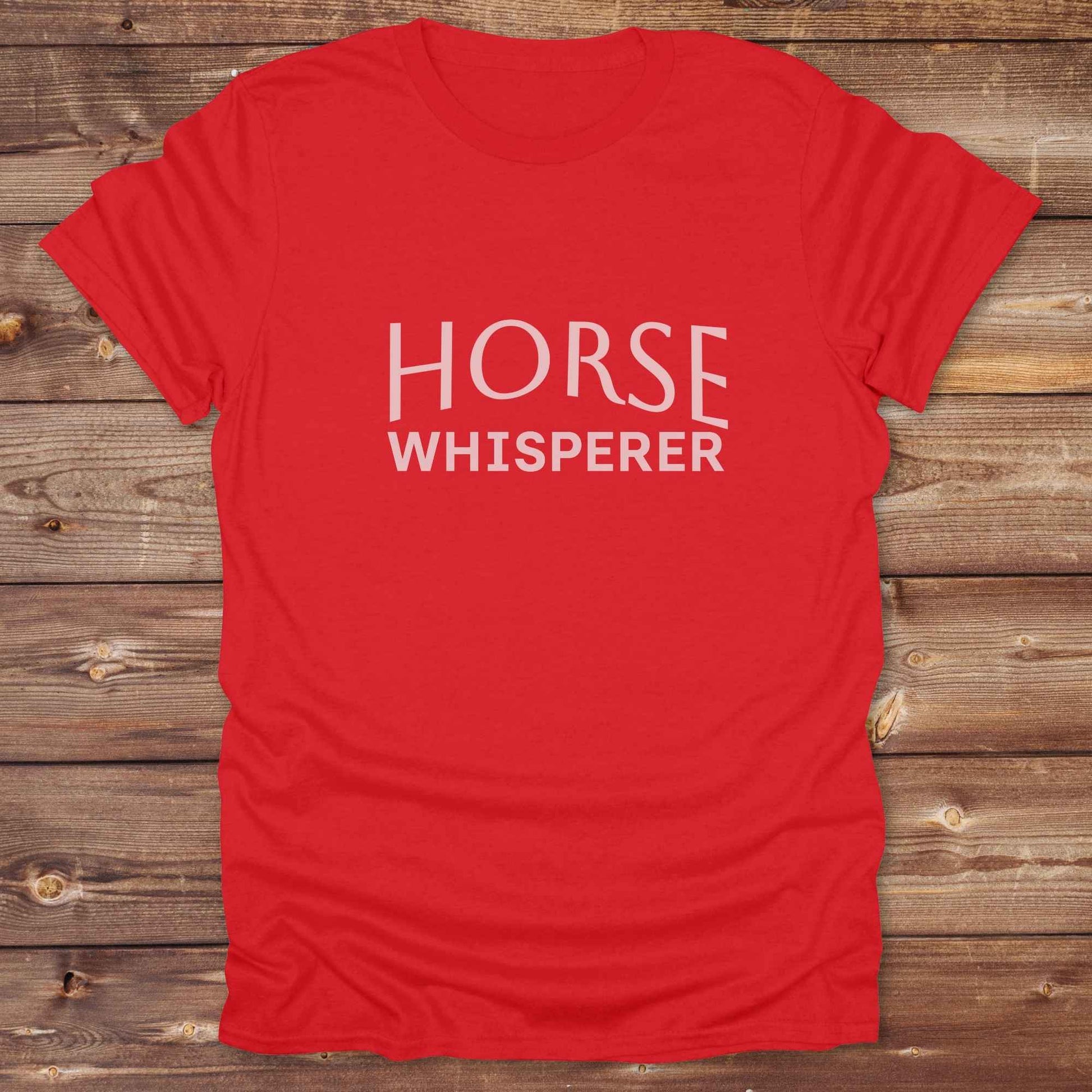 red Horse Whisperer T-Shirt, Horse Lover Tee, Western Style Cowgirl Shirt, Equine Riding T-Shirt