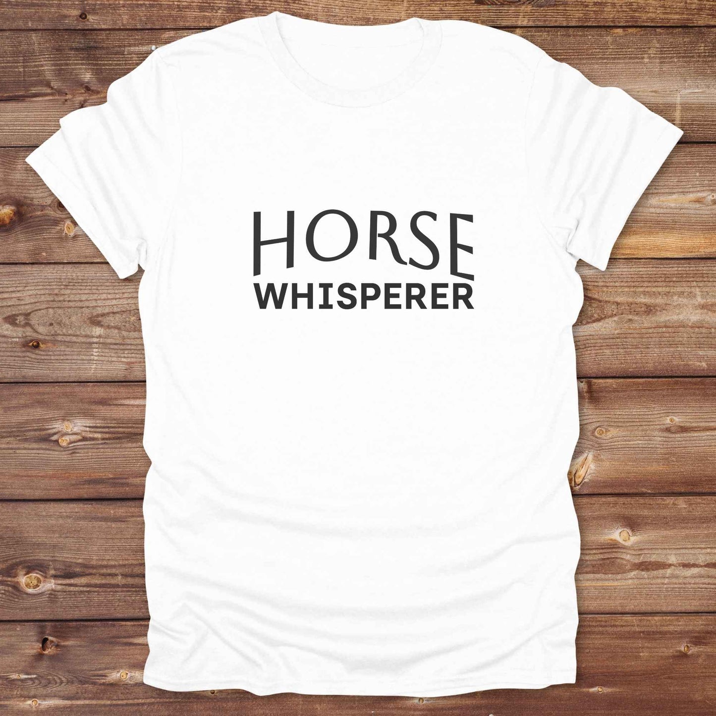 white Horse Whisperer T-Shirt, Horse Lover Tee, Western Style Cowgirl Shirt, Equine Riding T-Shirt
