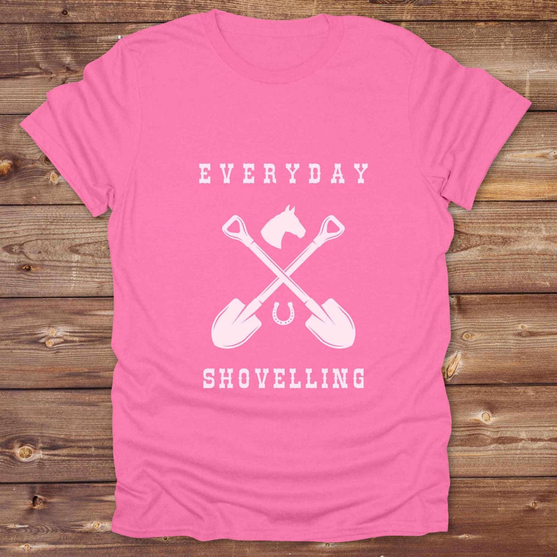 Fun western t-shirt for horse lovers and cowgirls. Western cowgirl graphic tee with horse design. Cowboy humor t-shirt for rodeo and country lovers. Horse lover funny t-shirt with western theme. Country style horse graphic tee for cowboys and cowgirls. Retro style funny western shirt for equestrians. Cute and funny country shirt with horse print. Southern cowgirl funny quote shirt for horse lovers. Everyday shovelling.