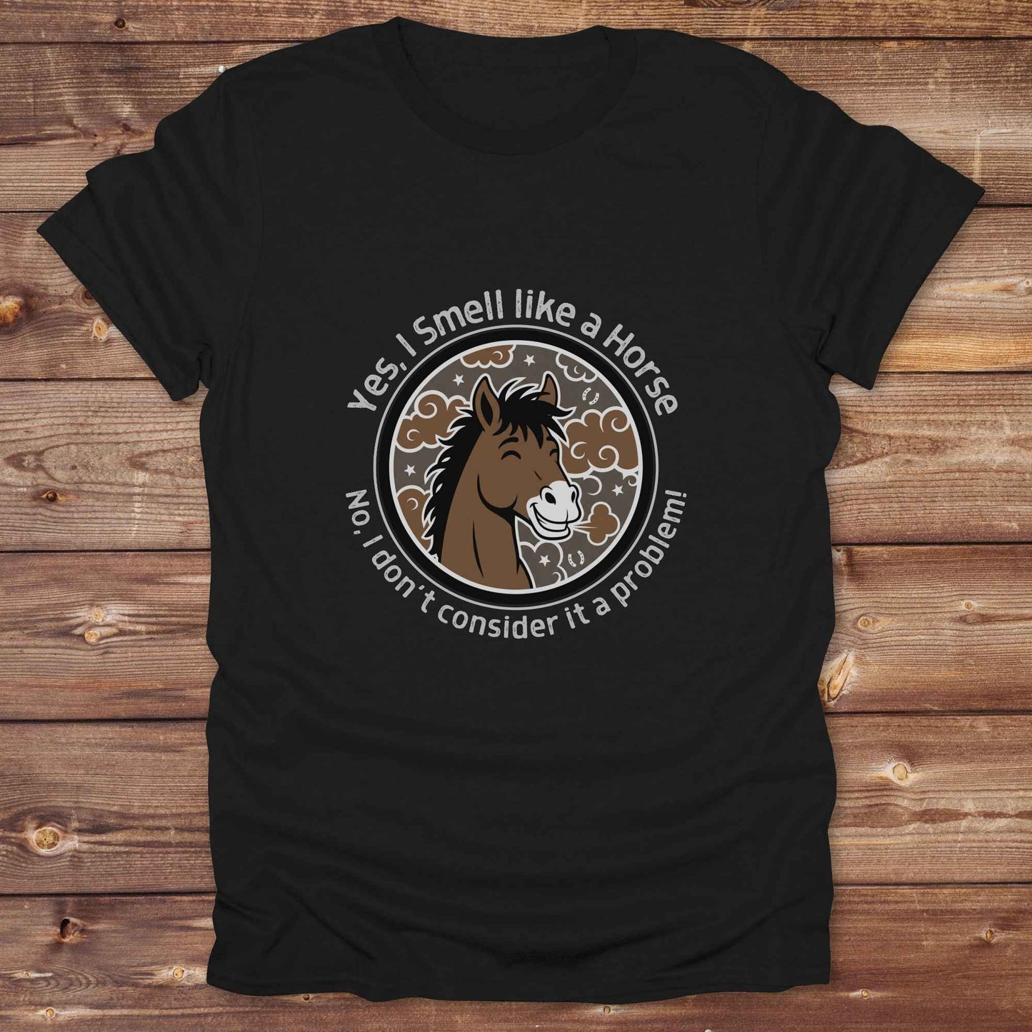 black Yes, I Smell like a Horse T-Shirt, Funny Tees, Western Style Cowgirl Shirts, Equine T-Shirts