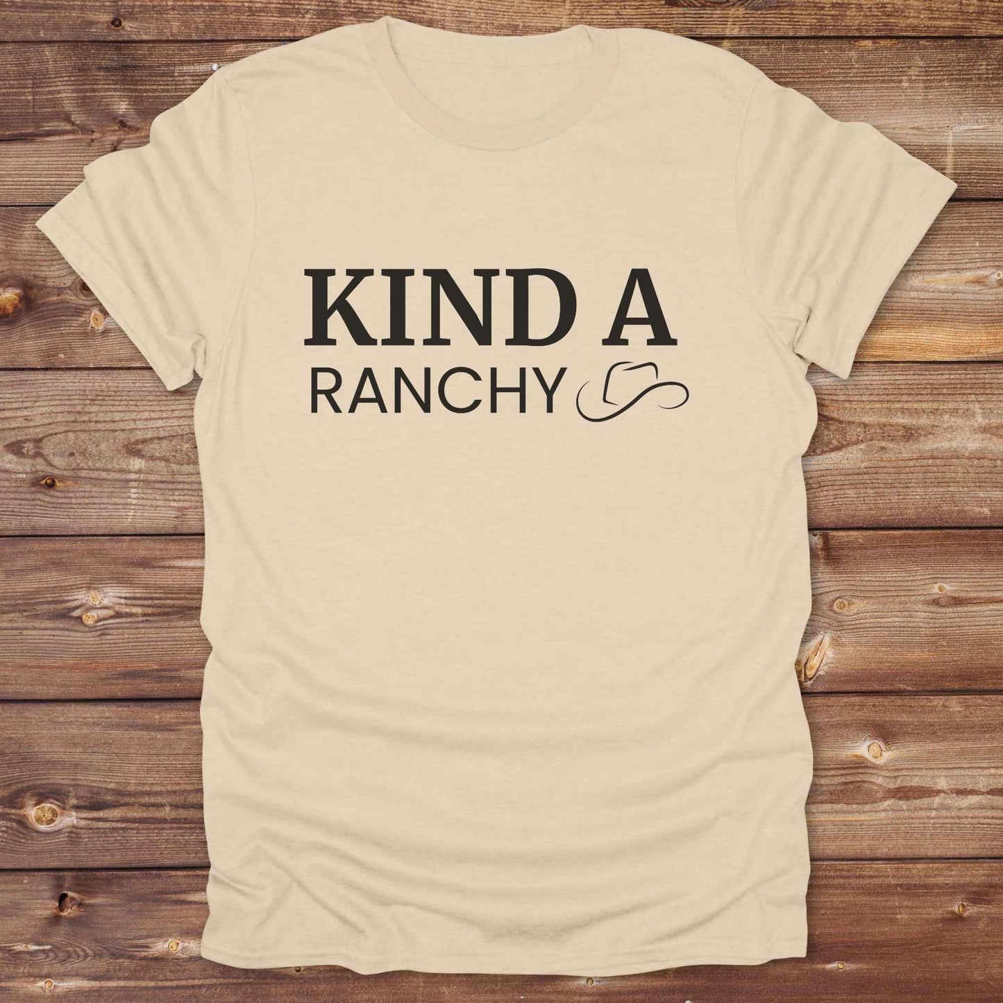 sand beige Kind A Ranchy T-Shirt, Fun Tee for Horse Lover, Equestrian Tee Shirt