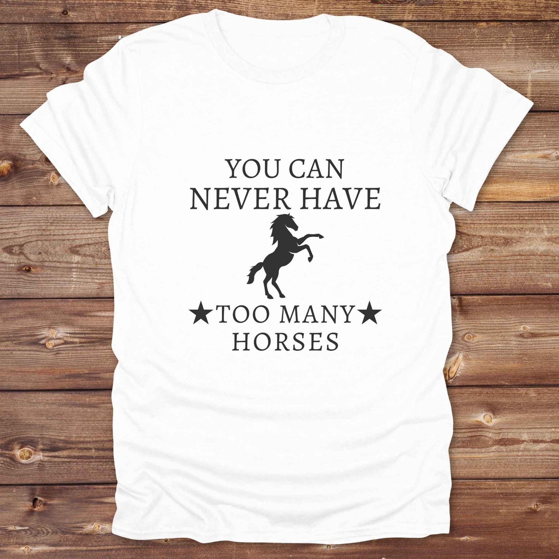 Fun western t-shirt for horse lovers and cowgirls. Western cowgirl graphic tee with horse design. Cowboy humor t-shirt for rodeo and country lovers. Horse lover funny t-shirt with western theme. Country style horse graphic tee for cowboys and cowgirls. Retro style funny western shirt for equestrians. Cute and funny country shirt with horse print. Southern cowgirl funny quote shirt for horse lovers. You can never have too many horses.