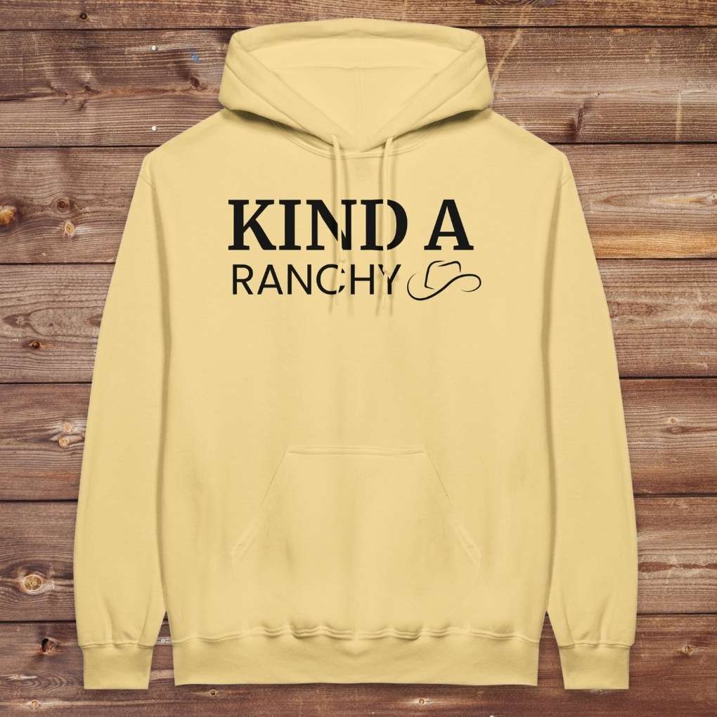 Yellow Kind a Ranchy Hoodie for Horse Lover, Essential Barn Hoodie Equestrian Apparel
