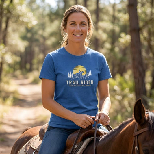 Trail Rider T-Shirt for Horse Lovers, Trail Riding Tee, Equestrian Apparel