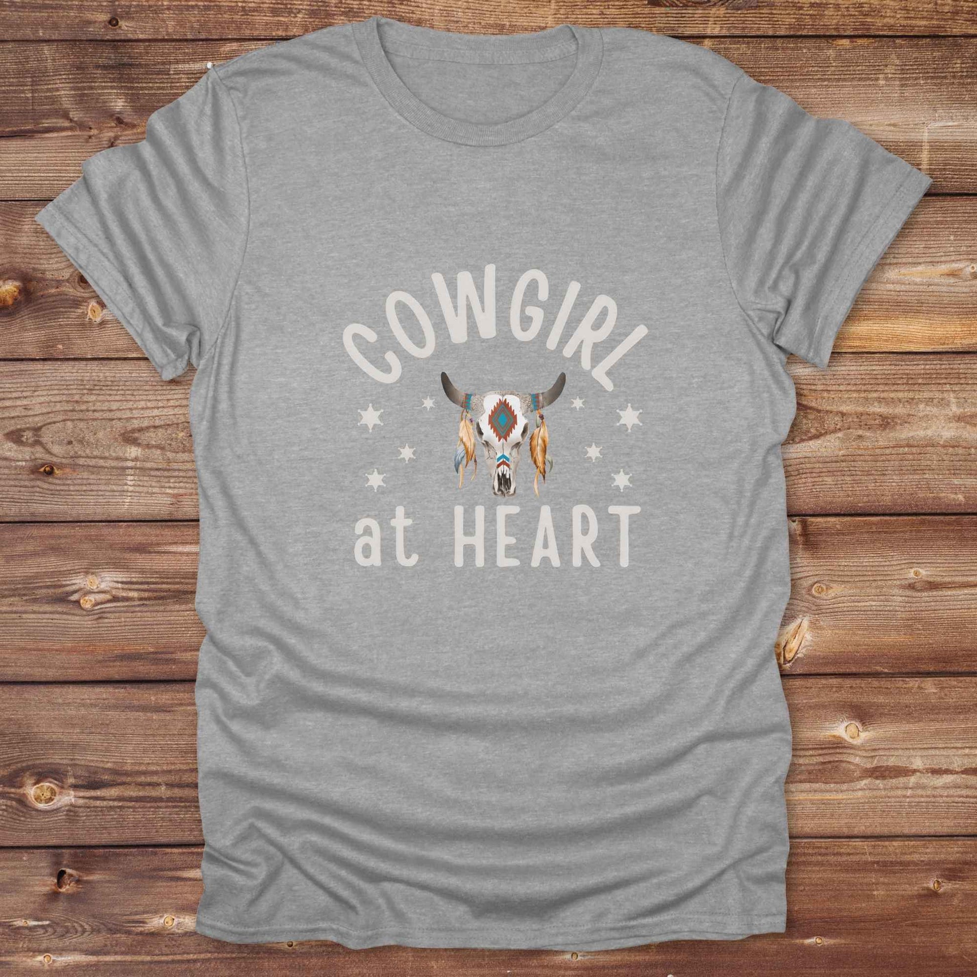 Fun western t-shirt for horse lovers and cowgirls. Western cowgirl graphic tee with horse design. Cowboy humor t-shirt for rodeo and country lovers. Horse lover funny t-shirt with western theme. Country style horse graphic tee for cowboys and cowgirls. Retro style funny western shirt for equestrians. Cute and funny country shirt with horse print. Southern cowgirl funny quote shirt for horse lovers. Cowgirl at Heart.