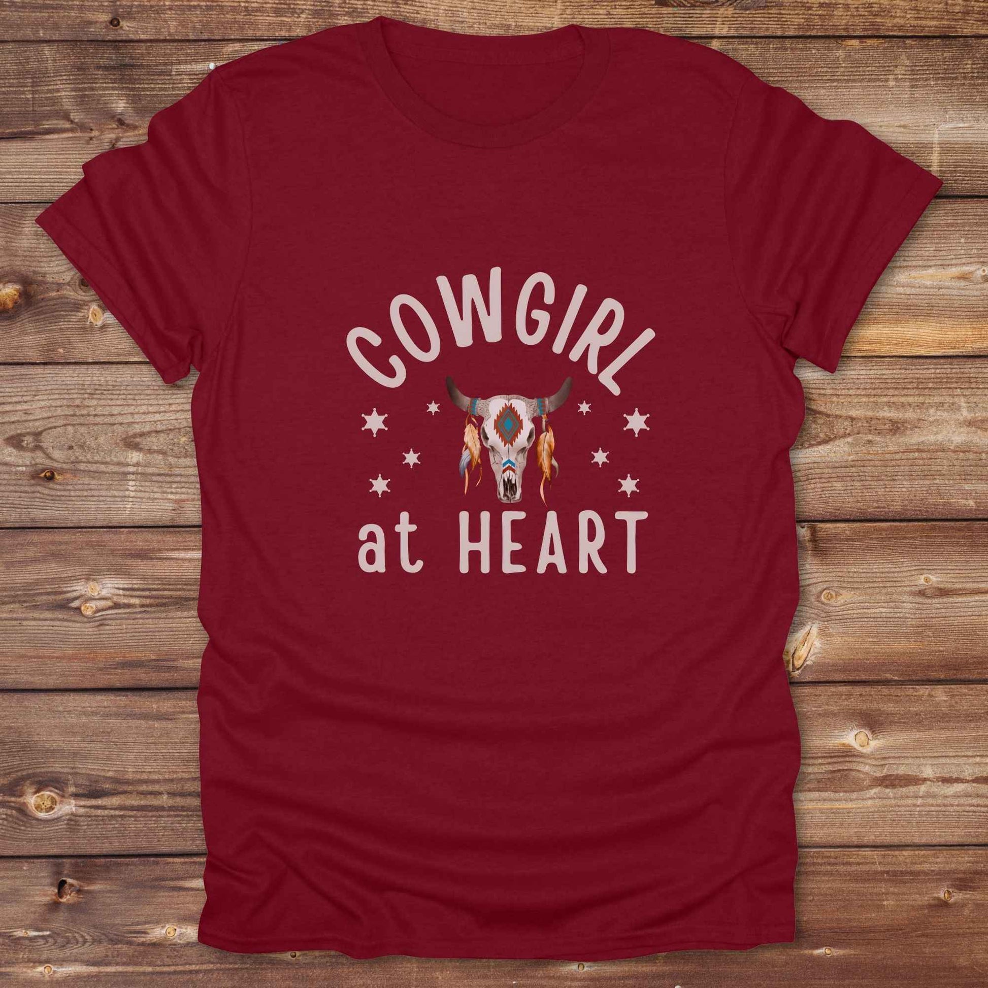 Fun western t-shirt for horse lovers and cowgirls. Western cowgirl graphic tee with horse design. Cowboy humor t-shirt for rodeo and country lovers. Horse lover funny t-shirt with western theme. Country style horse graphic tee for cowboys and cowgirls. Retro style funny western shirt for equestrians. Cute and funny country shirt with horse print. Southern cowgirl funny quote shirt for horse lovers. Cowgirl at Heart.
