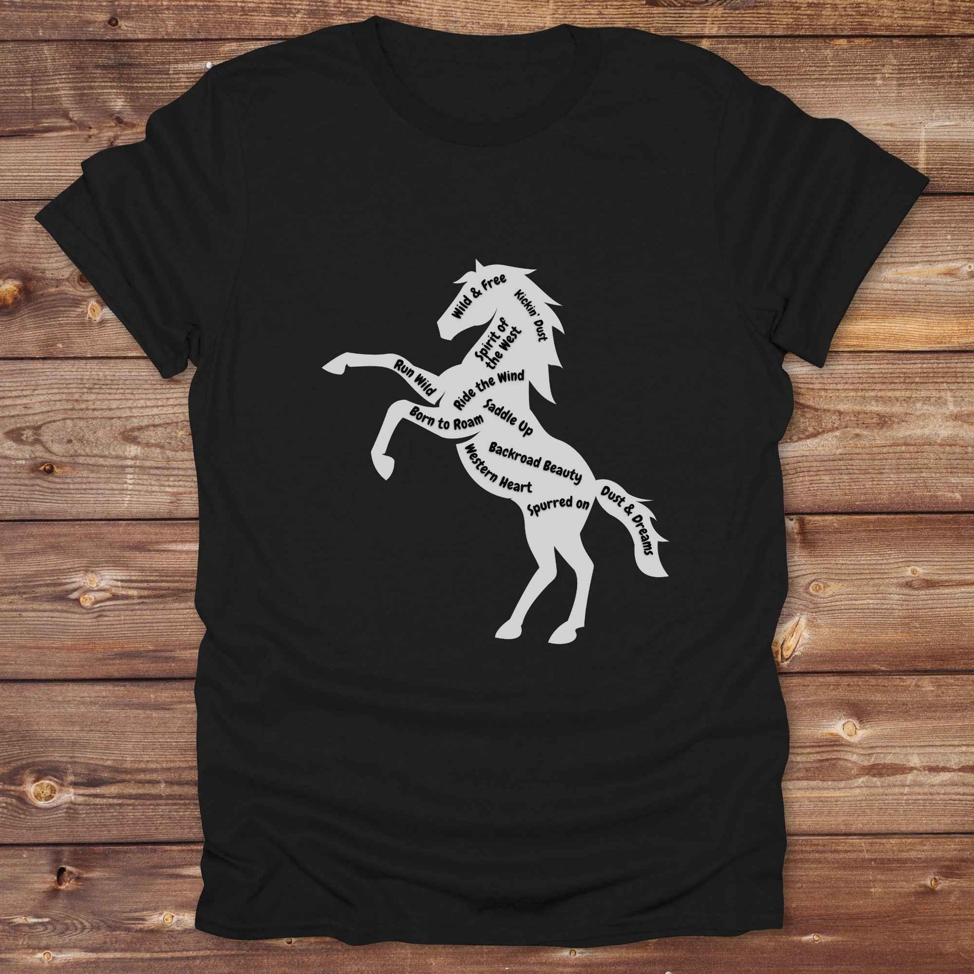 Fun western t-shirt for horse lovers and cowgirls. Western cowgirl graphic tee with horse design. Cowboy humor t-shirt for rodeo and country lovers. Horse lover funny t-shirt with western theme. Country style horse graphic tee for cowboys and cowgirls. Retro style funny western shirt for equestrians. Cute and funny country shirt with horse print. Southern cowgirl funny quote shirt for horse lovers. Wild and free horse.