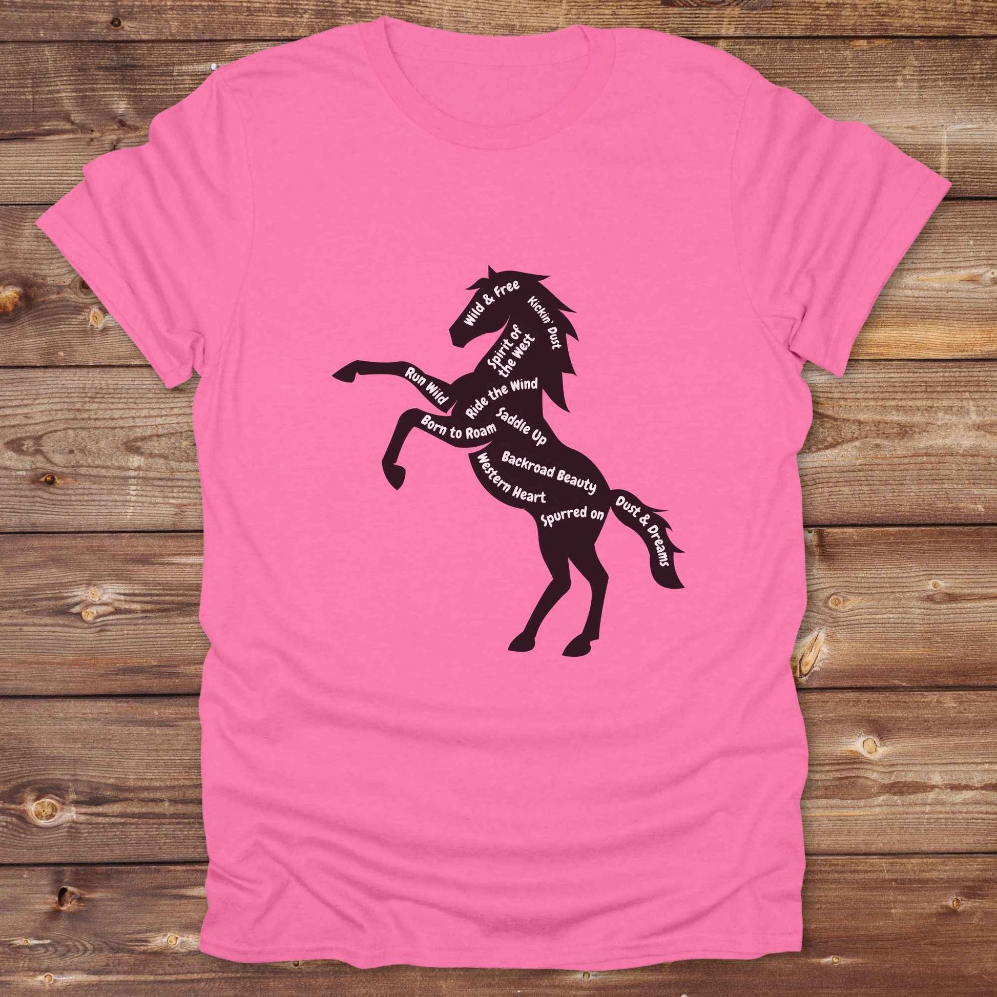 Fun western t-shirt for horse lovers and cowgirls. Western cowgirl graphic tee with horse design. Cowboy humor t-shirt for rodeo and country lovers. Horse lover funny t-shirt with western theme. Country style horse graphic tee for cowboys and cowgirls. Retro style funny western shirt for equestrians. Cute and funny country shirt with horse print. Southern cowgirl funny quote shirt for horse lovers. Wild and free horse.