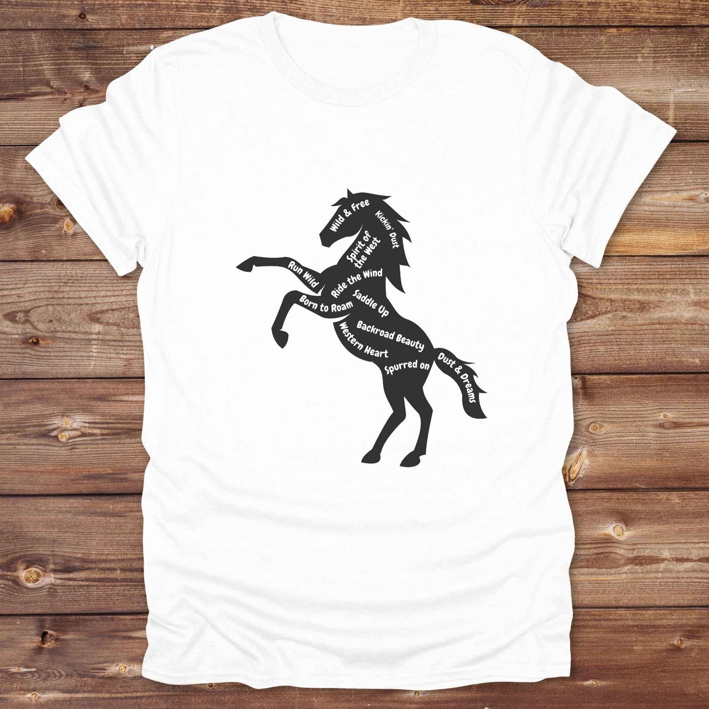 Fun western t-shirt for horse lovers and cowgirls. Western cowgirl graphic tee with horse design. Cowboy humor t-shirt for rodeo and country lovers. Horse lover funny t-shirt with western theme. Country style horse graphic tee for cowboys and cowgirls. Retro style funny western shirt for equestrians. Cute and funny country shirt with horse print. Southern cowgirl funny quote shirt for horse lovers. Wild and free horse.