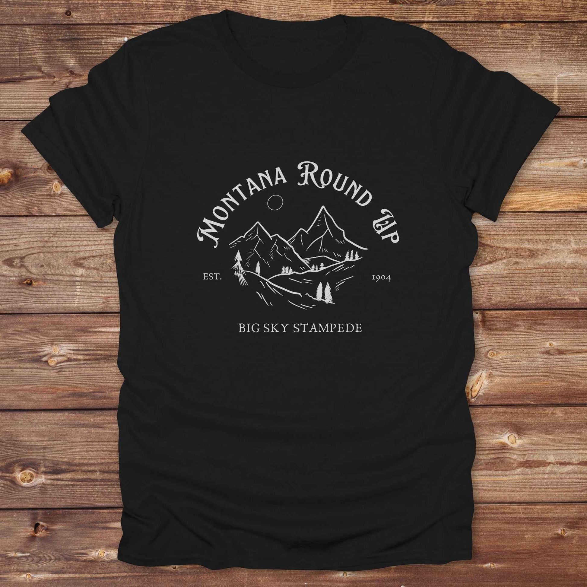 Fun western t-shirt for horse lovers and cowgirls. Western cowgirl graphic tee with horse design. Cowboy humor t-shirt for rodeo and country lovers. Horse lover funny t-shirt with western theme. Country style horse graphic tee for cowboys and cowgirls. Retro style funny western shirt for equestrians. Cute and funny country shirt with horse print. Southern cowgirl funny quote shirt for horse lovers. Montana round up big sky stampede.