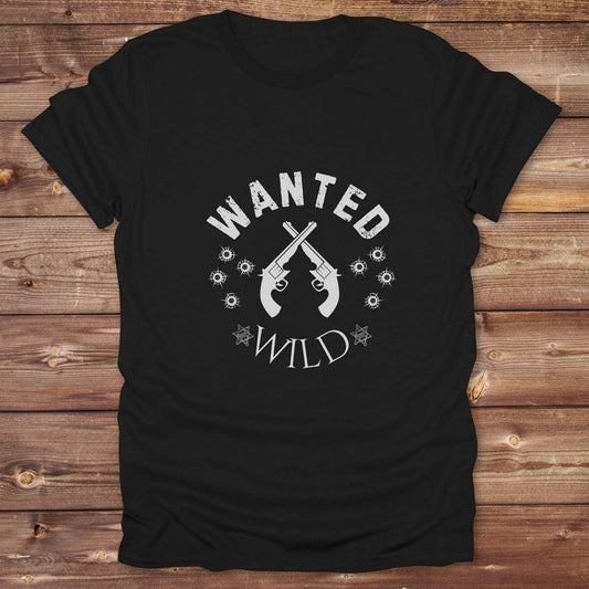 Fun western t-shirt for horse lovers and cowgirls. Western cowgirl graphic tee with horse design. Cowboy humor t-shirt for rodeo and country lovers. Horse lover funny t-shirt with western theme. Country style horse graphic tee for cowboys and cowgirls. Retro style funny western shirt for equestrians. Cute and funny country shirt with horse print. Southern cowgirl funny quote shirt for horse lovers. Wanted and wild.