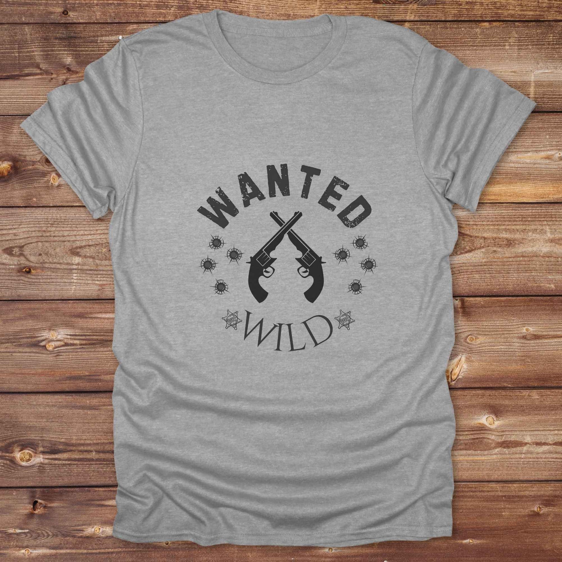 Fun western t-shirt for horse lovers and cowgirls. Western cowgirl graphic tee with horse design. Cowboy humor t-shirt for rodeo and country lovers. Horse lover funny t-shirt with western theme. Country style horse graphic tee for cowboys and cowgirls. Retro style funny western shirt for equestrians. Cute and funny country shirt with horse print. Southern cowgirl funny quote shirt for horse lovers. Wanted and wild.