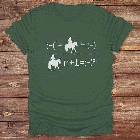 Fun western t-shirt for horse lovers and cowgirls. Western cowgirl graphic tee with horse design. Cowboy humor t-shirt for rodeo and country lovers. Horse lover funny t-shirt with western theme. Country style horse graphic tee for cowboys and cowgirls. Retro style funny western shirt for equestrians. Cute and funny country shirt with horse print. Southern cowgirl funny quote shirt for horse lovers. Advanced maths cowboy.