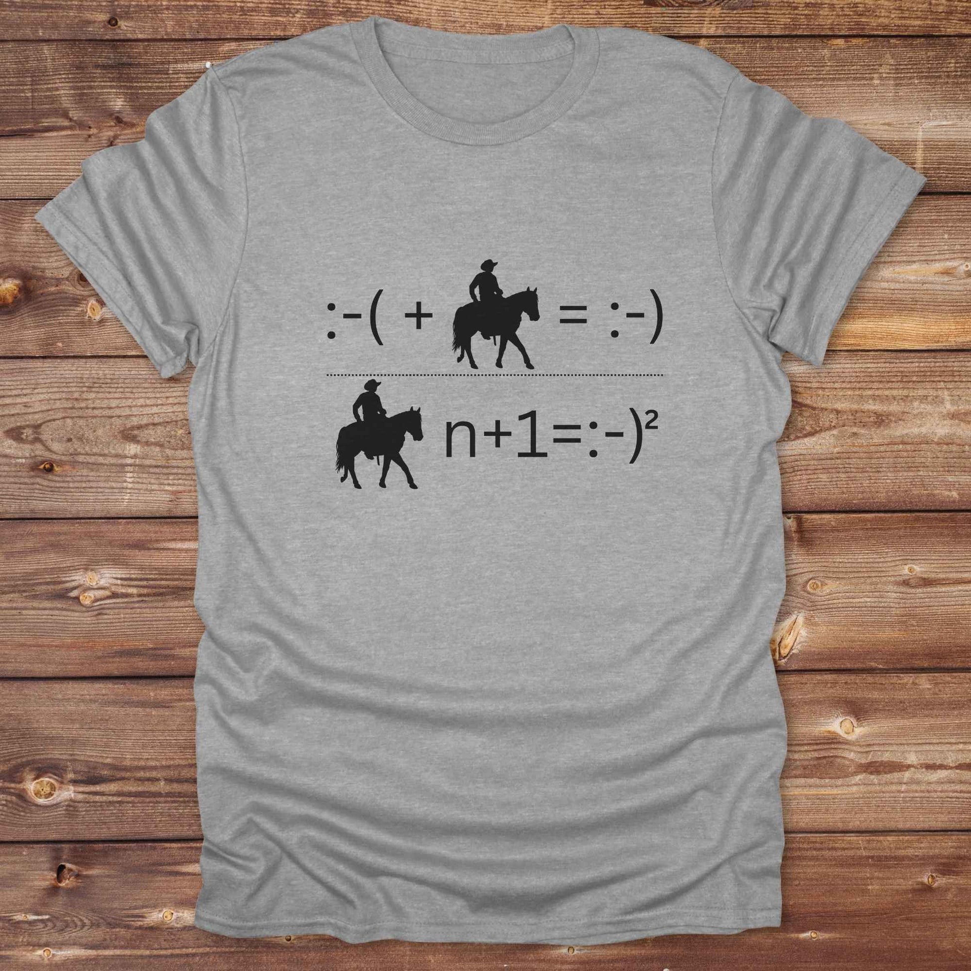 Fun western t-shirt for horse lovers and cowgirls. Western cowgirl graphic tee with horse design. Cowboy humor t-shirt for rodeo and country lovers. Horse lover funny t-shirt with western theme. Country style horse graphic tee for cowboys and cowgirls. Retro style funny western shirt for equestrians. Cute and funny country shirt with horse print. Southern cowgirl funny quote shirt for horse lovers. Advanced maths cowboy.