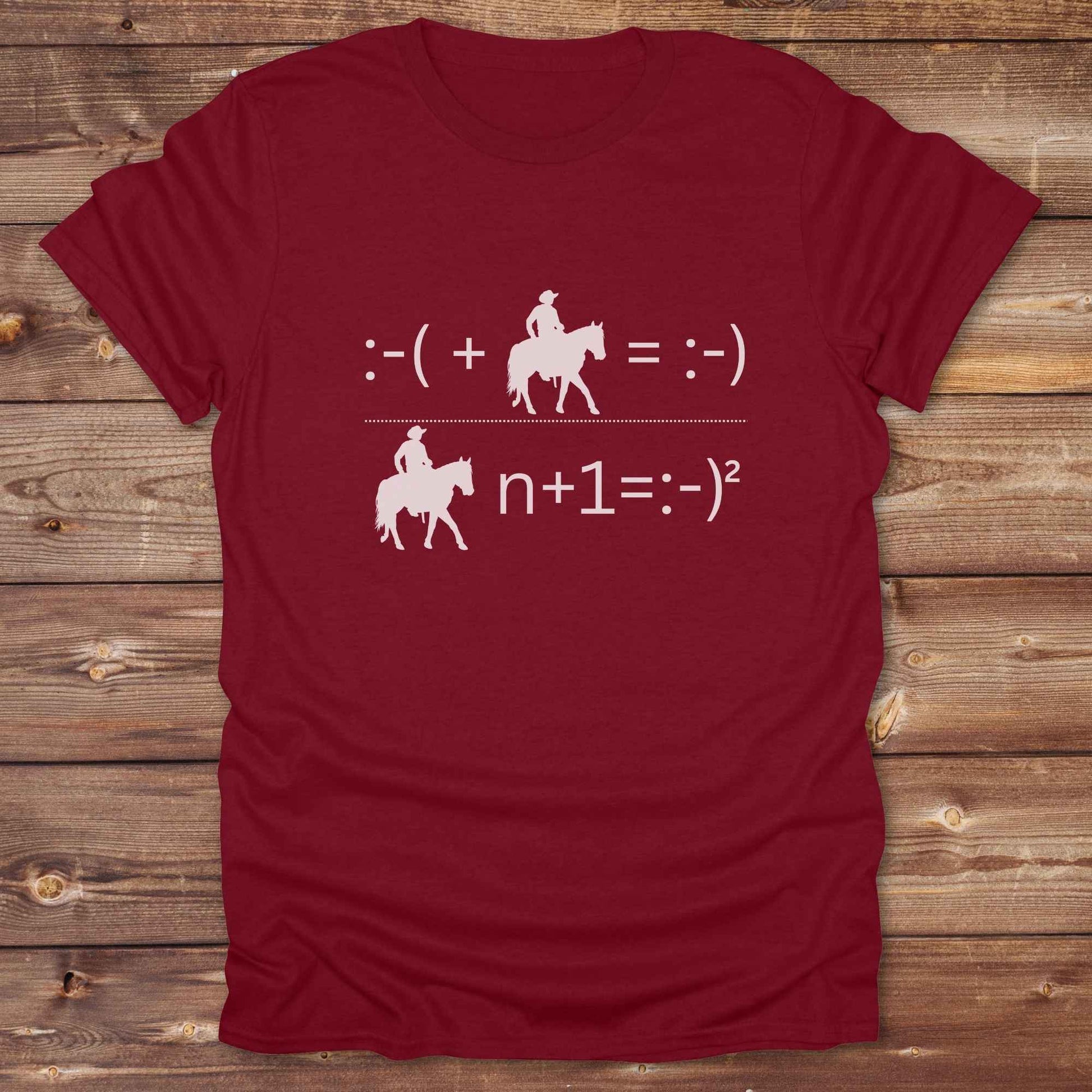 Fun western t-shirt for horse lovers and cowgirls. Western cowgirl graphic tee with horse design. Cowboy humor t-shirt for rodeo and country lovers. Horse lover funny t-shirt with western theme. Country style horse graphic tee for cowboys and cowgirls. Retro style funny western shirt for equestrians. Cute and funny country shirt with horse print. Southern cowgirl funny quote shirt for horse lovers. Advanced maths cowboy.