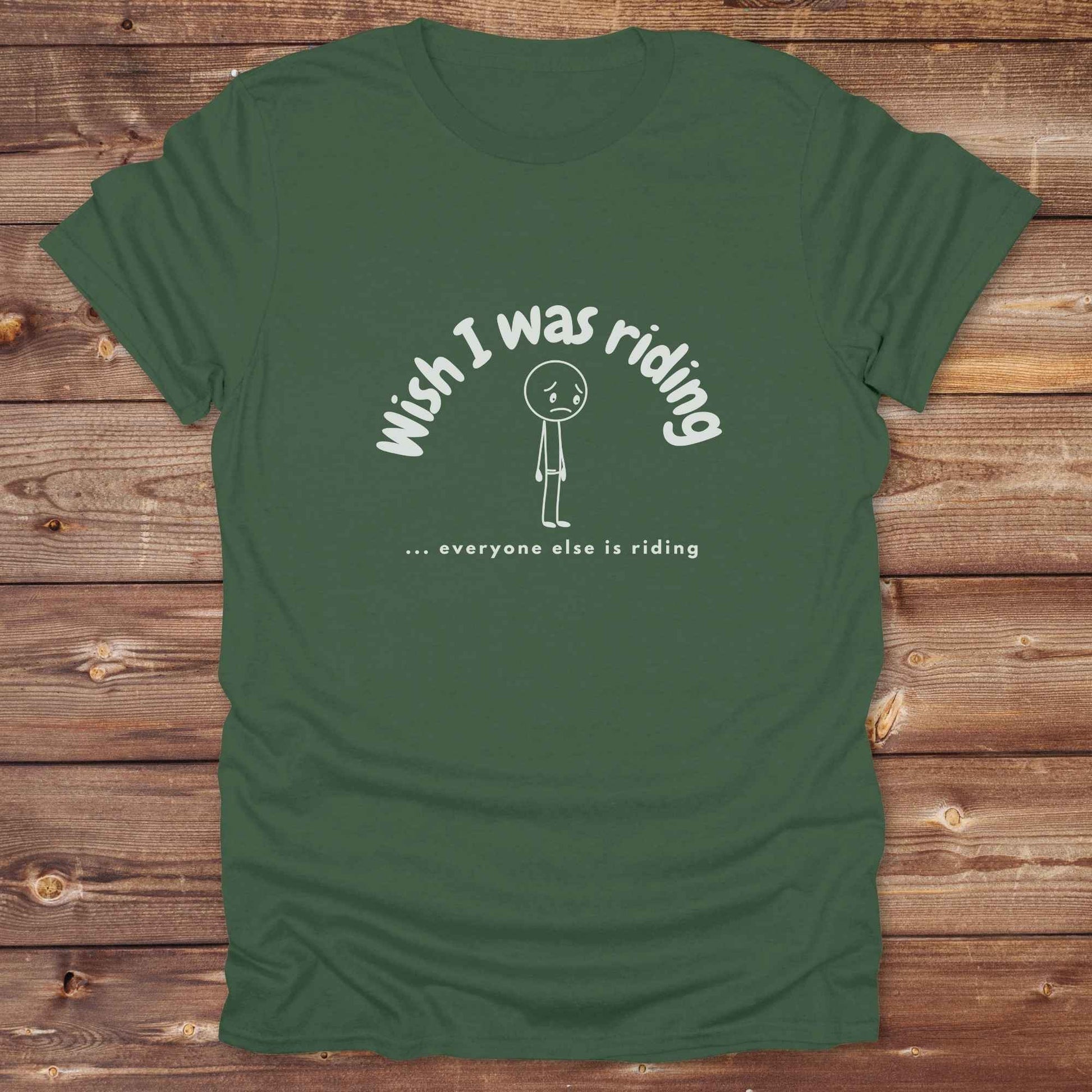 Fun western t-shirt for horse lovers and cowgirls. Western cowgirl graphic tee with horse design. Cowboy humor t-shirt for rodeo and country lovers. Horse lover funny t-shirt with western theme. Country style horse graphic tee for cowboys and cowgirls. Retro style funny western shirt for equestrians. Cute and funny country shirt with horse print. Southern cowgirl funny quote shirt for horse lovers. Wish I was riding everyone else is riding with sad person.