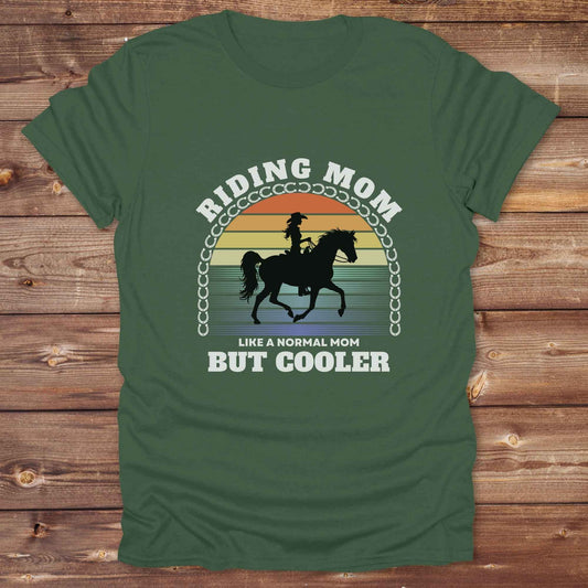 Fun western t-shirt for horse lovers and cowgirls. Western cowgirl graphic tee with horse design. Cowboy humor t-shirt for rodeo and country lovers. Horse lover funny t-shirt with western theme. Country style horse graphic tee for cowboys and cowgirls. Retro style funny western shirt for equestrians. Cute and funny country shirt with horse print. Southern cowgirl funny quote shirt for horse lovers. Riding mom but cooler.