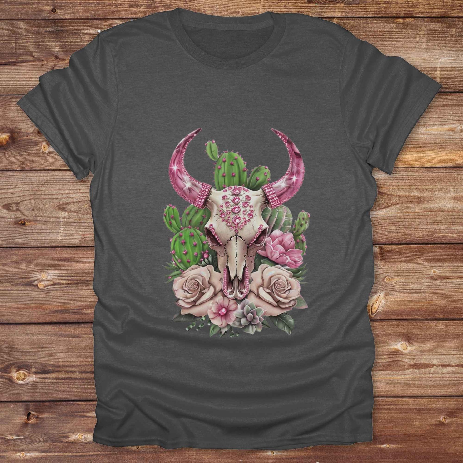 Fun western t-shirt for horse lovers and cowgirls. Western cowgirl graphic tee with horse design. Cowboy humor t-shirt for rodeo and country lovers. Horse lover funny t-shirt with western theme. Country style horse graphic tee for cowboys and cowgirls. Retro style funny western shirt for equestrians. Cute and funny country shirt with horse print. Southern cowgirl funny quote shirt for horse lovers. Pink Glam Longhorn Skull boho style.