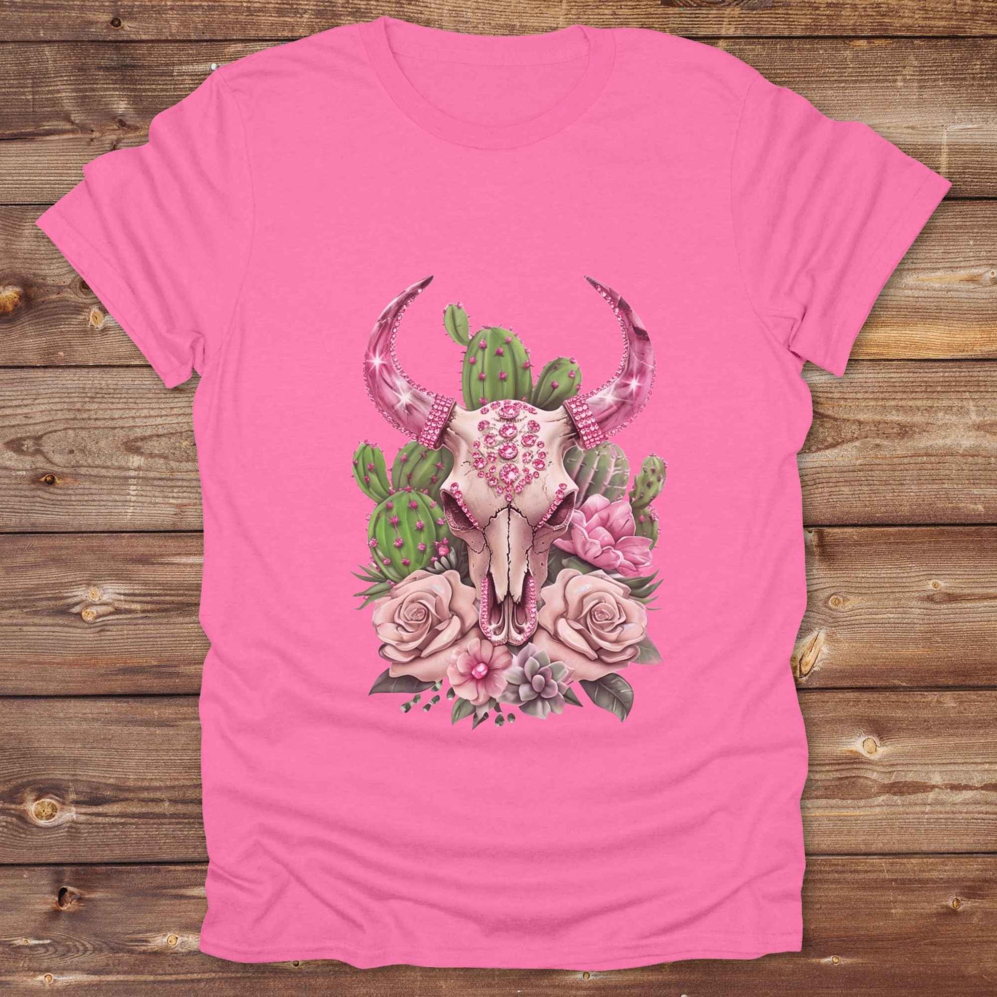 Fun western t-shirt for horse lovers and cowgirls. Western cowgirl graphic tee with horse design. Cowboy humor t-shirt for rodeo and country lovers. Horse lover funny t-shirt with western theme. Country style horse graphic tee for cowboys and cowgirls. Retro style funny western shirt for equestrians. Cute and funny country shirt with horse print. Southern cowgirl funny quote shirt for horse lovers. Pink Glam Longhorn Skull boho style.