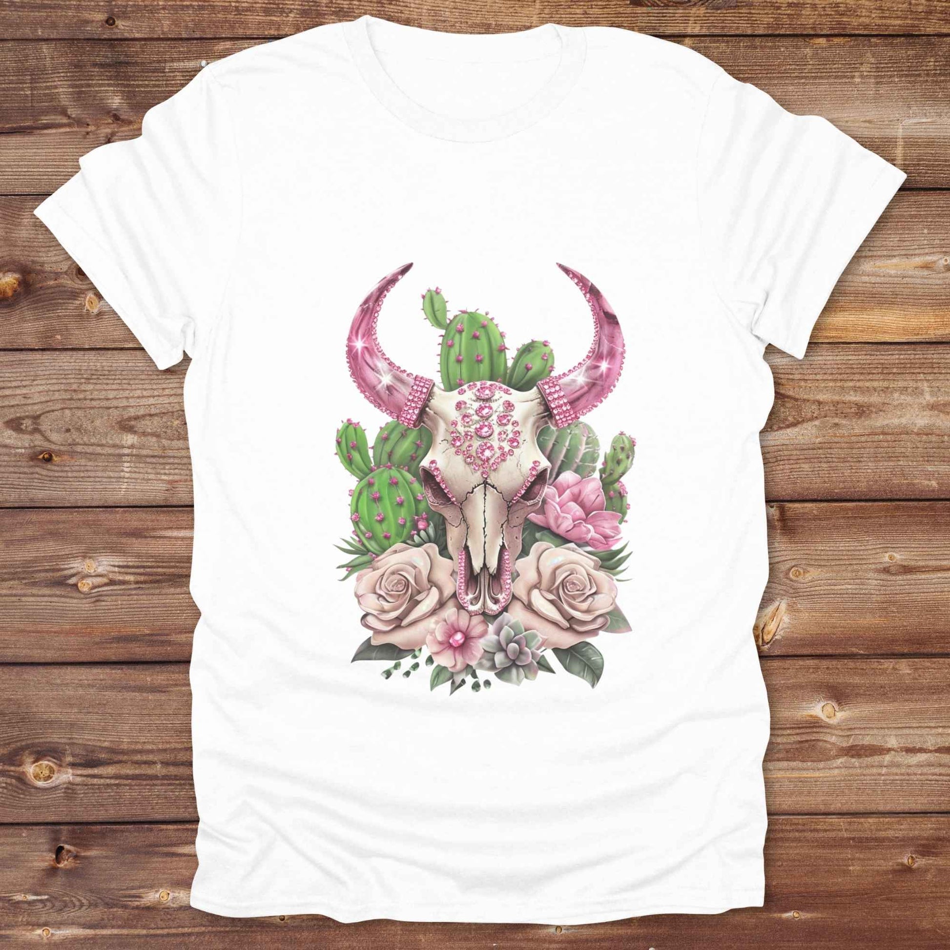 Fun western t-shirt for horse lovers and cowgirls. Western cowgirl graphic tee with horse design. Cowboy humor t-shirt for rodeo and country lovers. Horse lover funny t-shirt with western theme. Country style horse graphic tee for cowboys and cowgirls. Retro style funny western shirt for equestrians. Cute and funny country shirt with horse print. Southern cowgirl funny quote shirt for horse lovers. Pink Glam Longhorn Skull boho style.