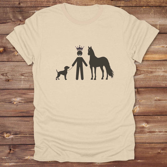 Ride proud with this “Winning Life” western tee featuring a crowned horse and dog silhouette, perfect for cowboys, cowgirls, and country animal lovers.