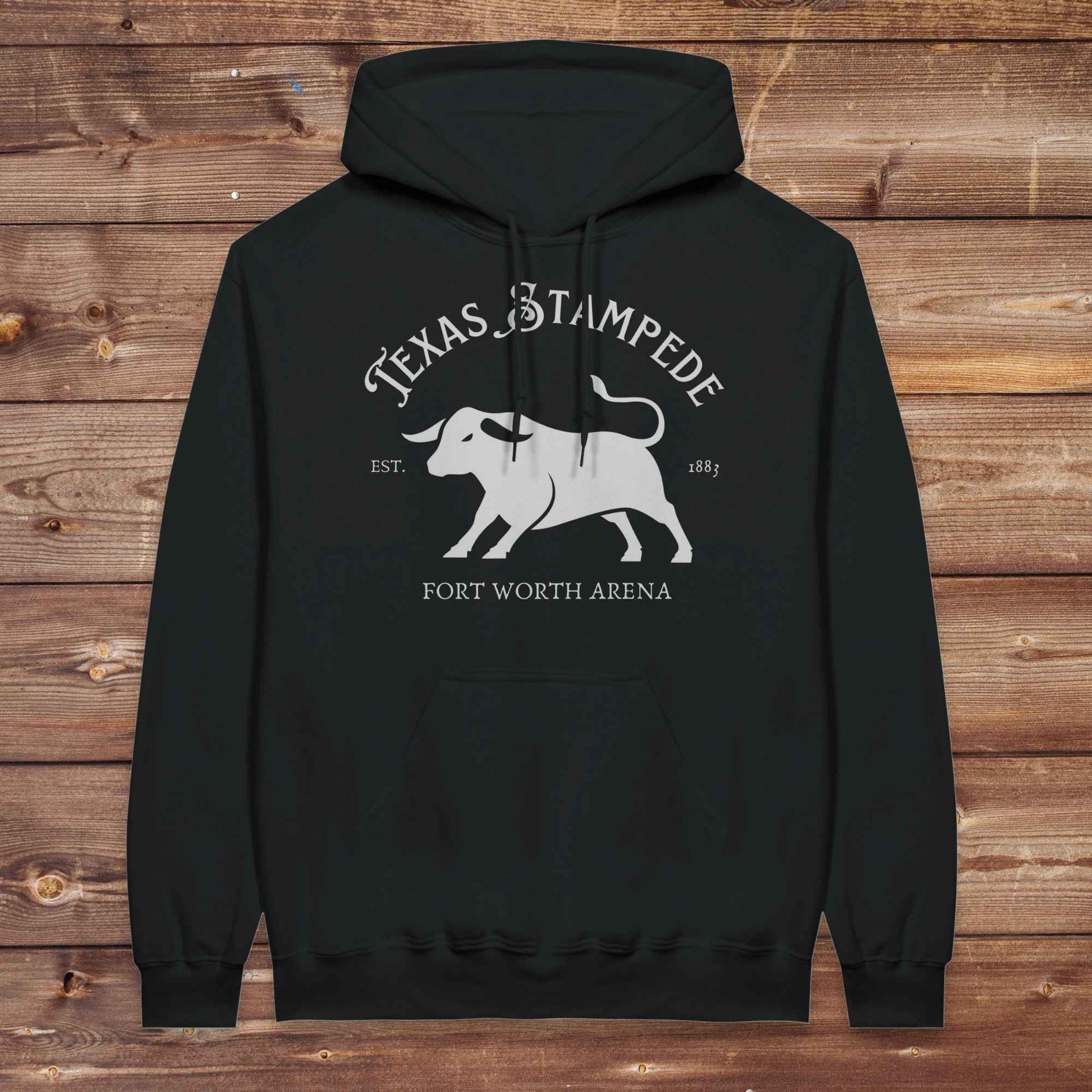 black Texas Stampede Hoodie, Western Style Wear, Mens Hoodies Western, Cowgirl Sweatshirts